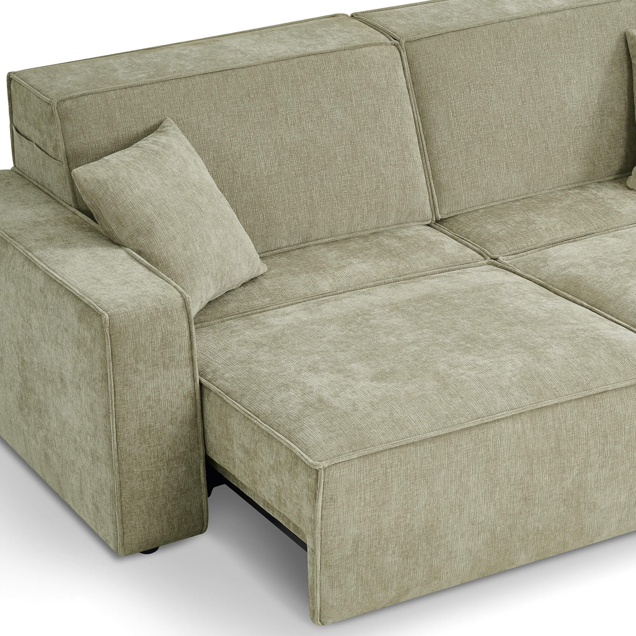 Houston Green 3 Seater Power Slider Sofa