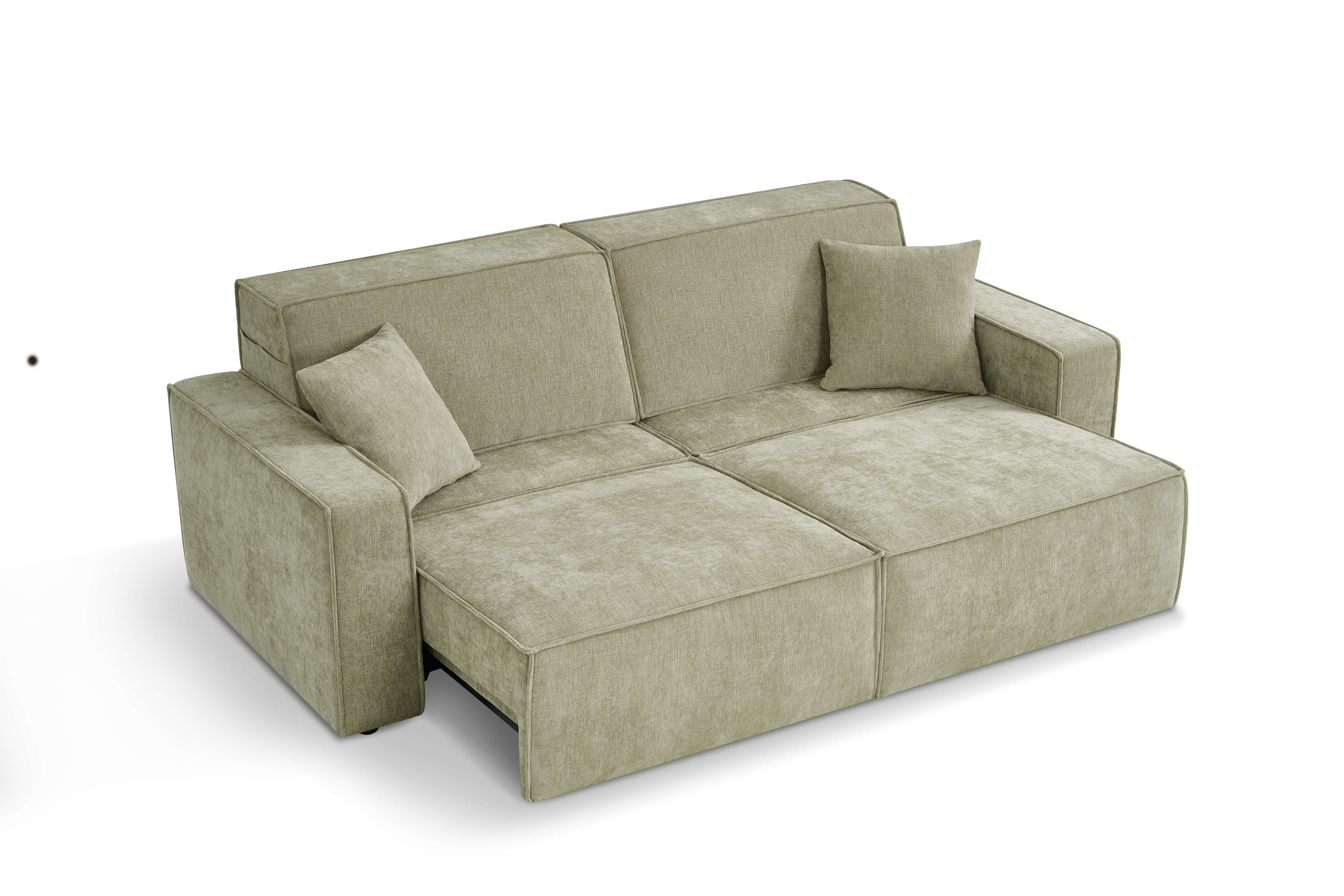 Houston Green 3 Seater Power Slider Sofa