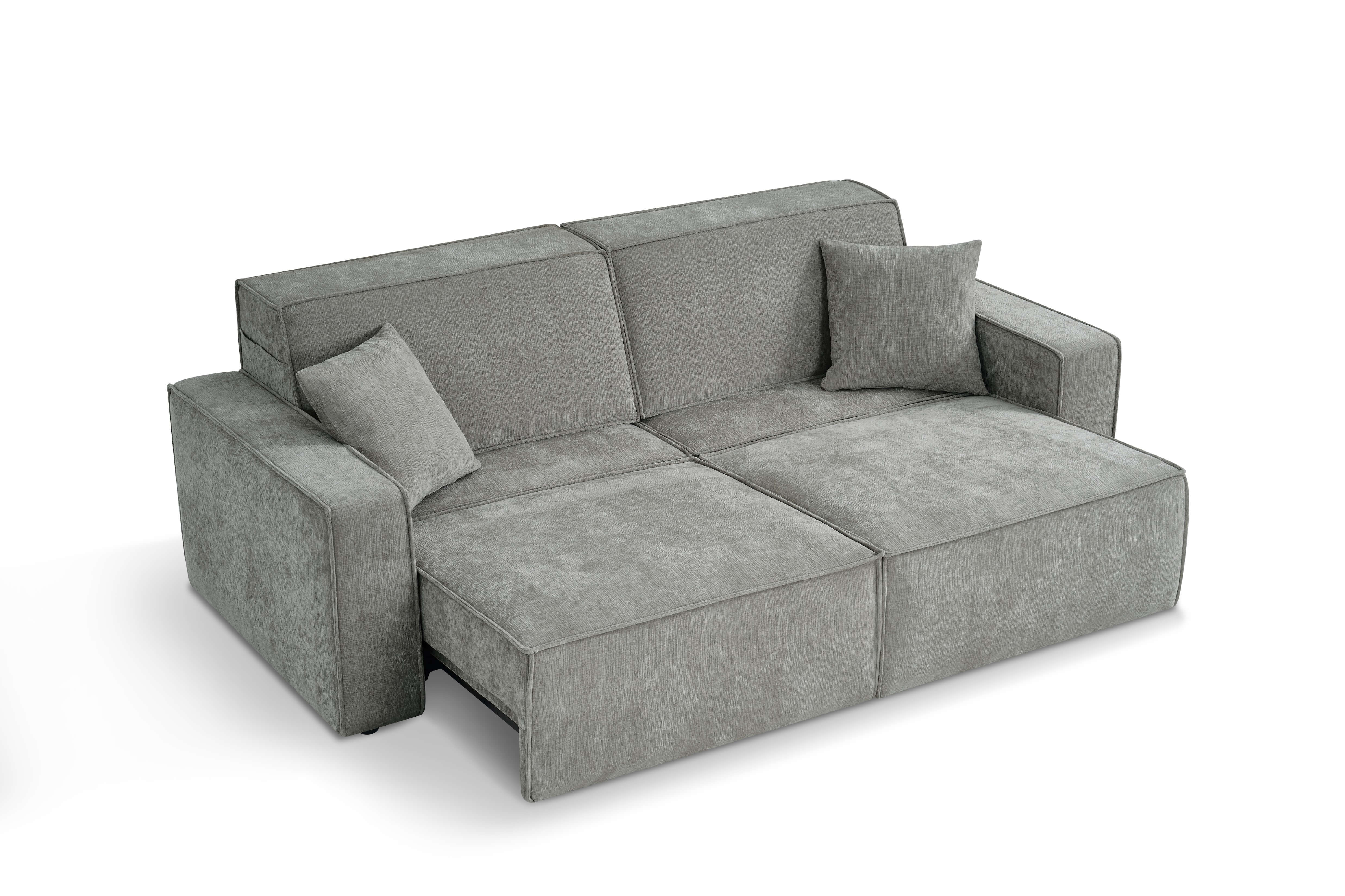 Houston Grey 3 Seater Power Slider Sofa