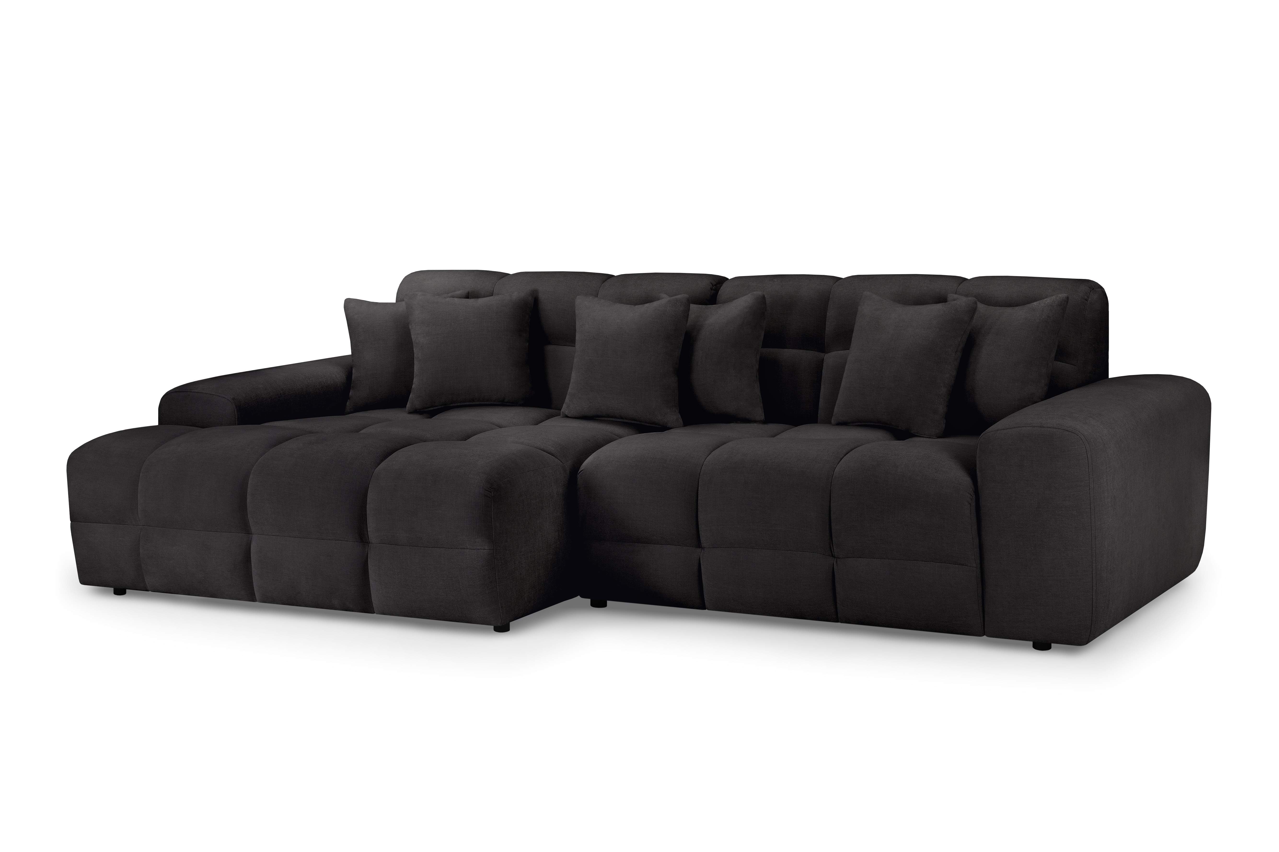 Javix Black Left Corner Sofa