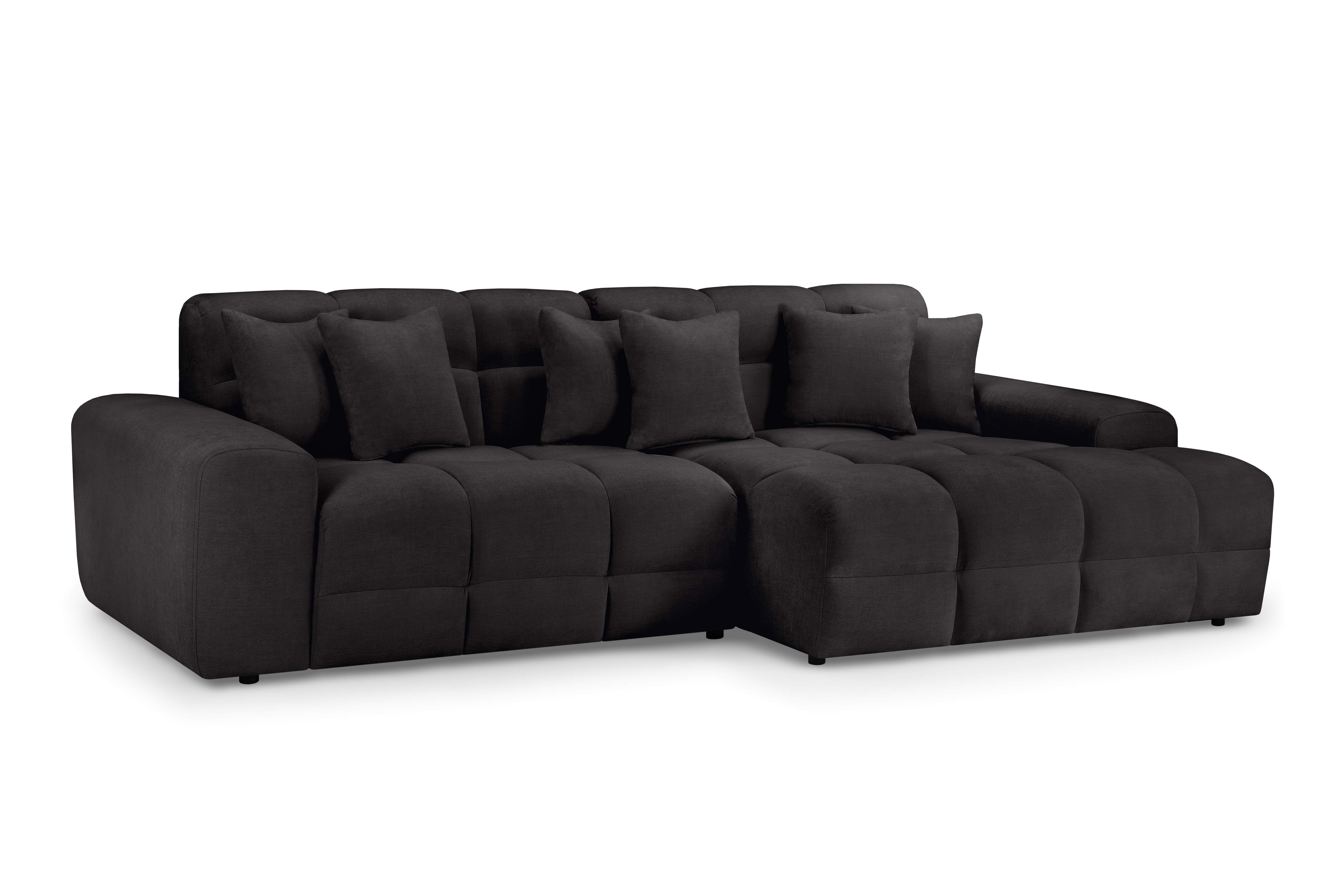 Javix Black Right Corner Sofa