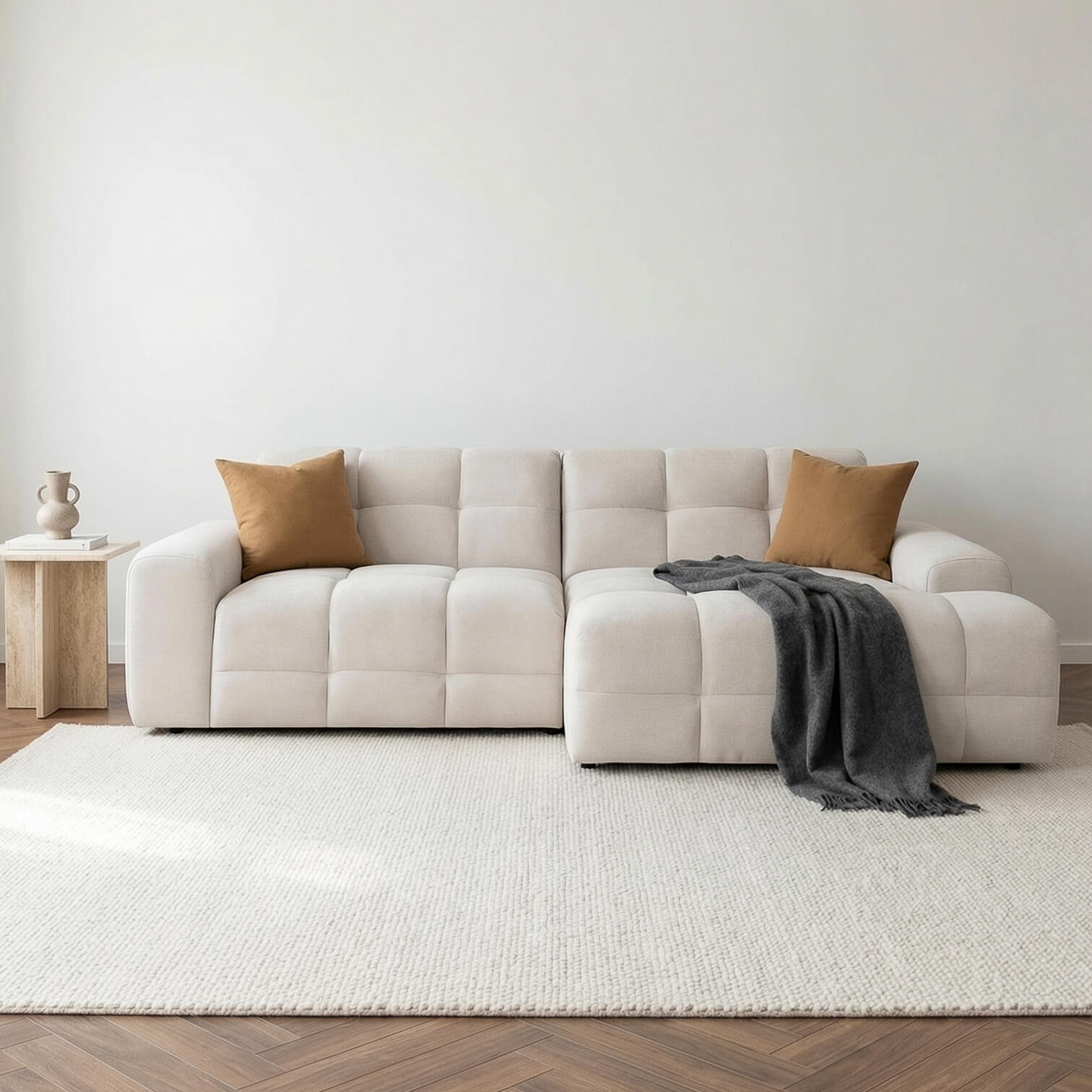 Javix Beige Right Corner Sofa