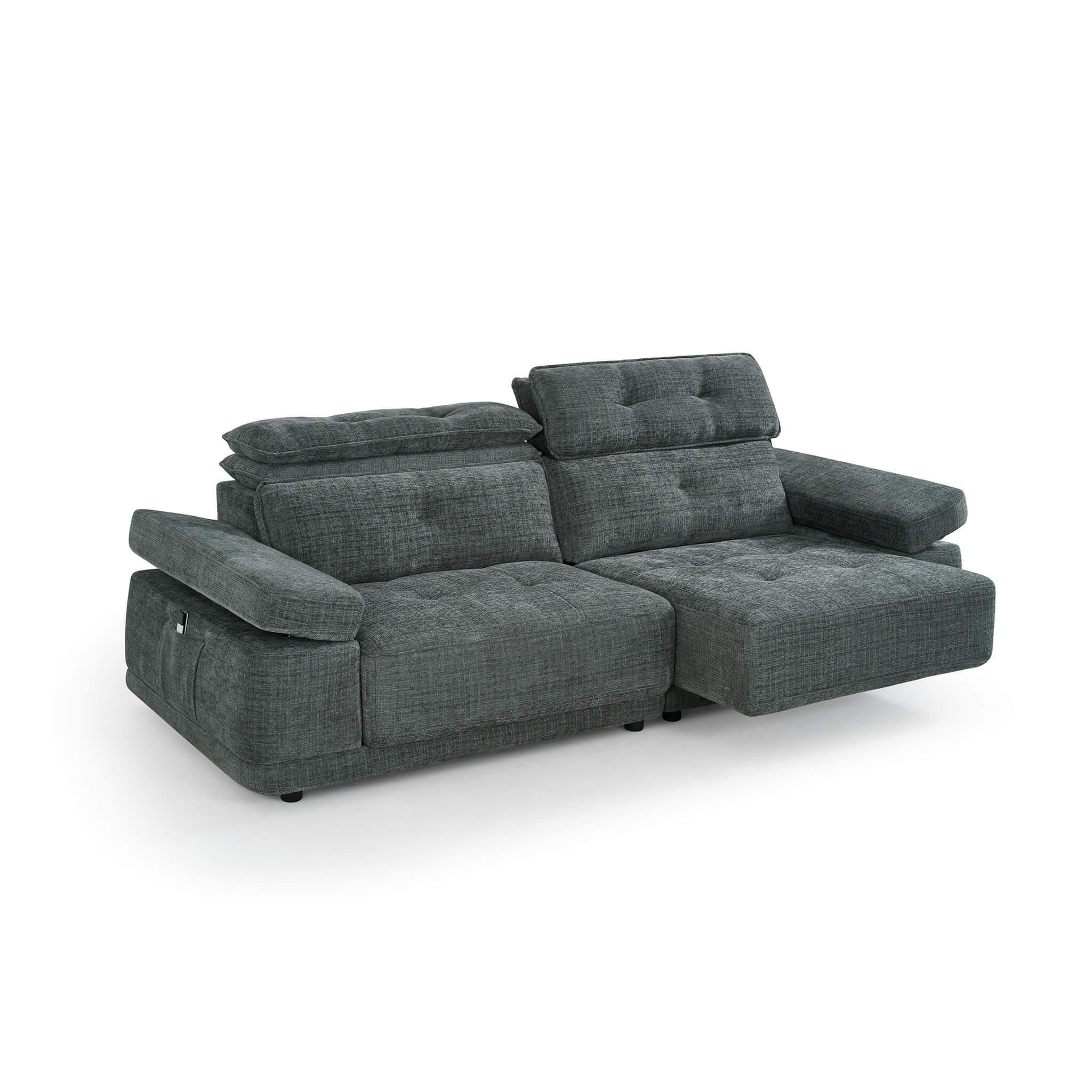 Kendal Grey 3 Seater Floating Power Slider Sofa