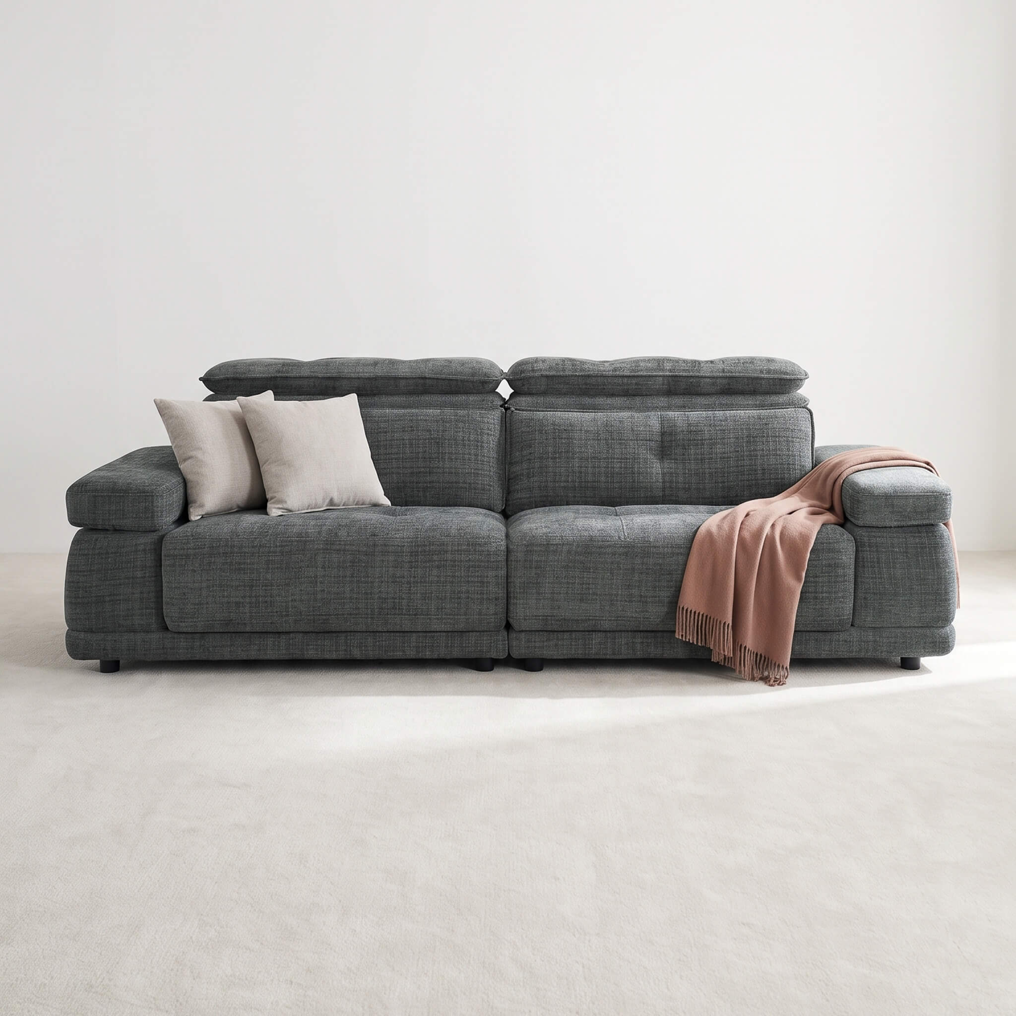 Kendal Grey 3 Seater Floating Power Slider Sofa