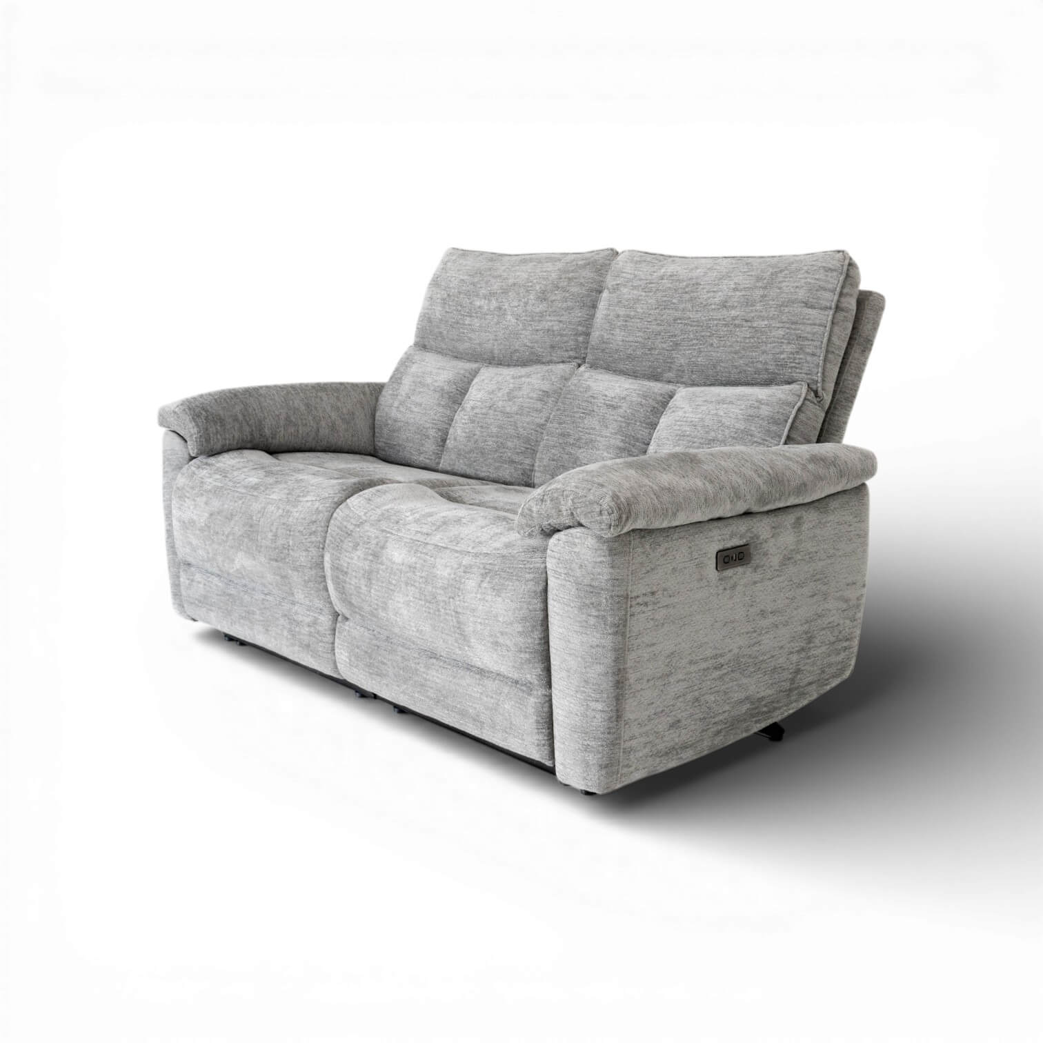 Klint Grey 3 Seater Power Recliner Sofa