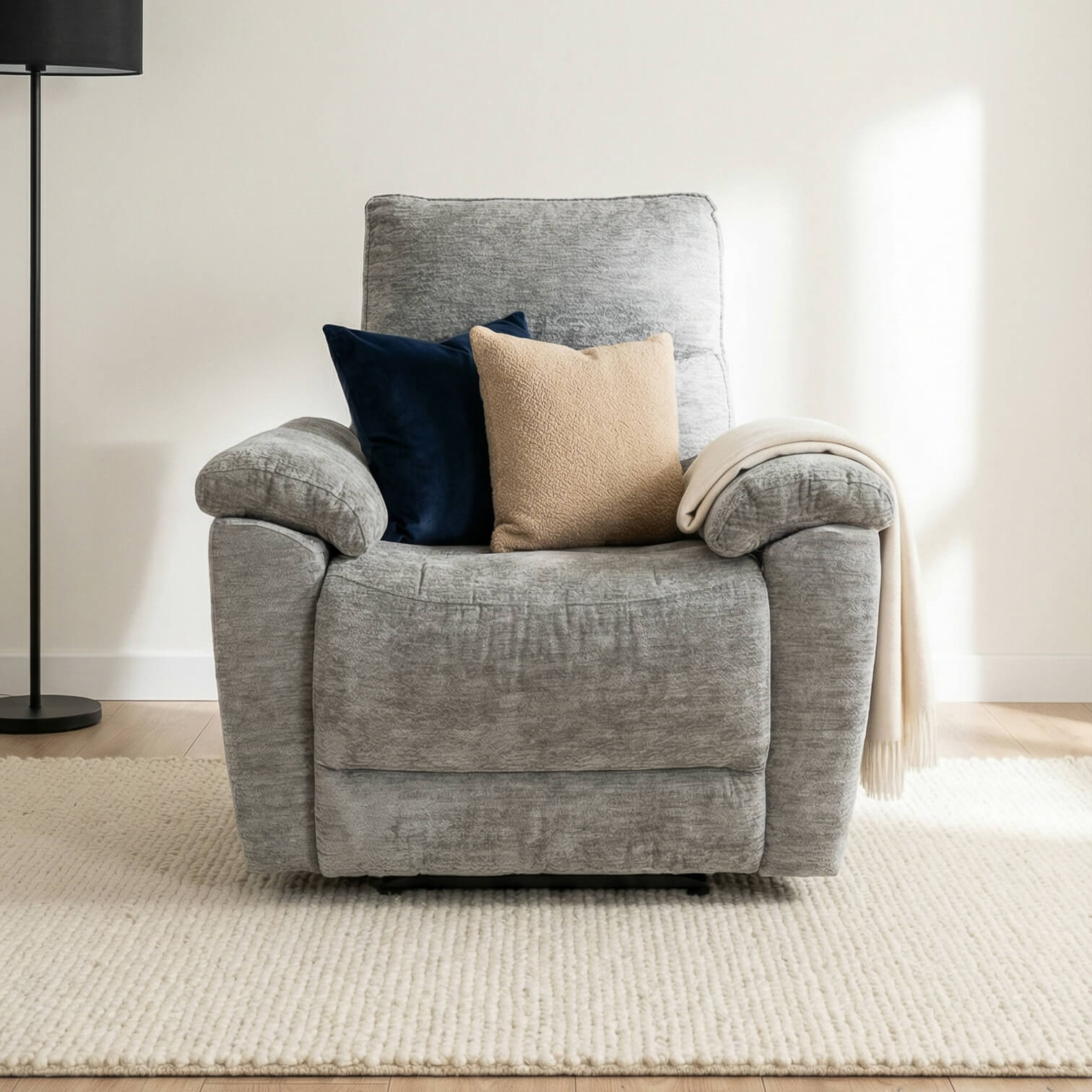 Klint Grey Power Recliner Armchair