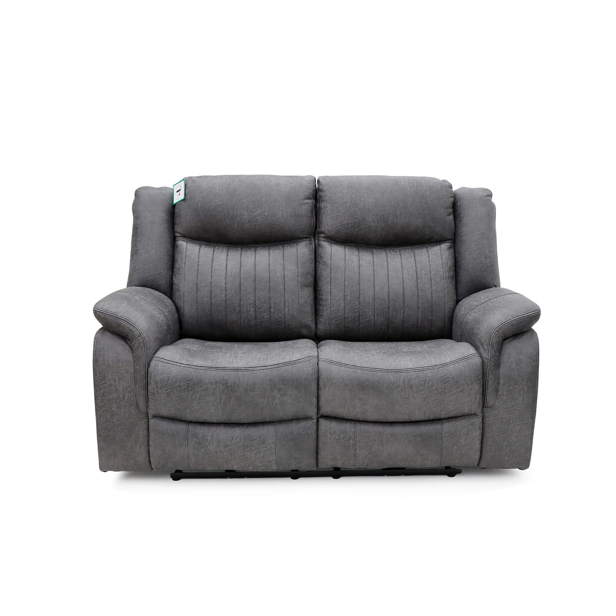 Leon Grey 2 Seater Power Recliner Sofa