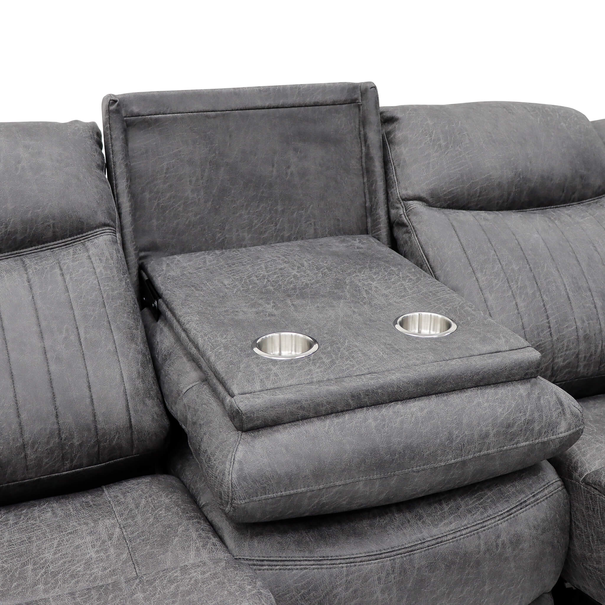 Leon Grey 3 Seater Power Recliner Sofa