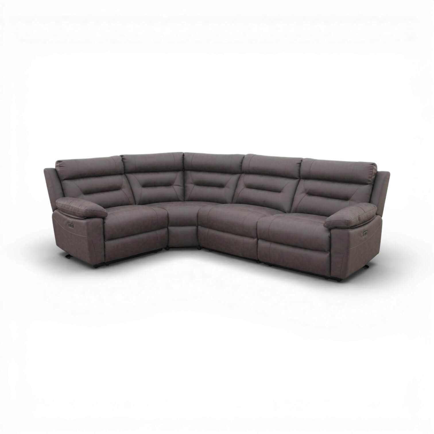 Lucca Grey Power Corner Recliner Sofa
