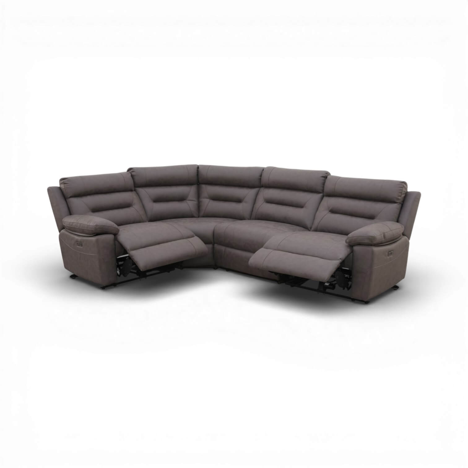 Lucca Grey Power Corner Recliner Sofa