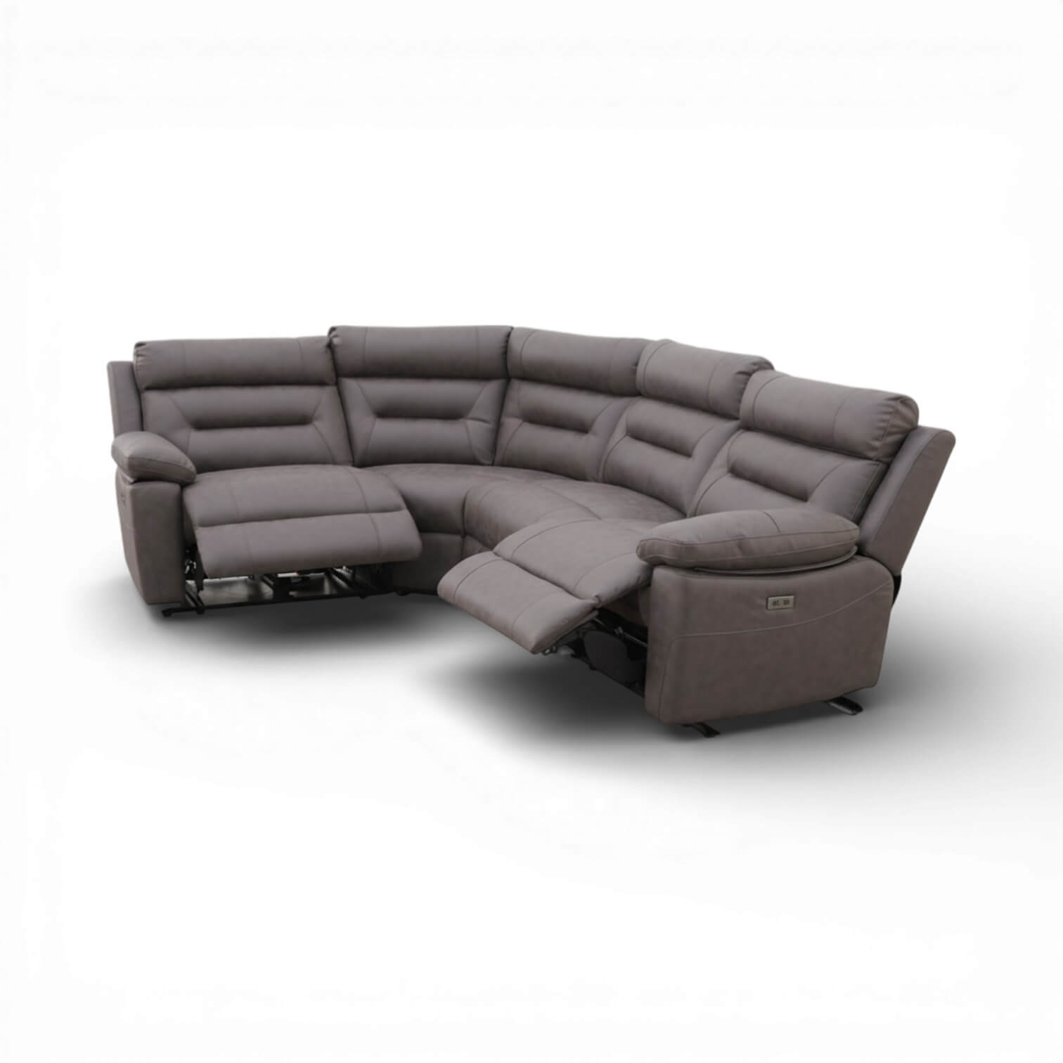 Lucca Grey Power Corner Recliner Sofa