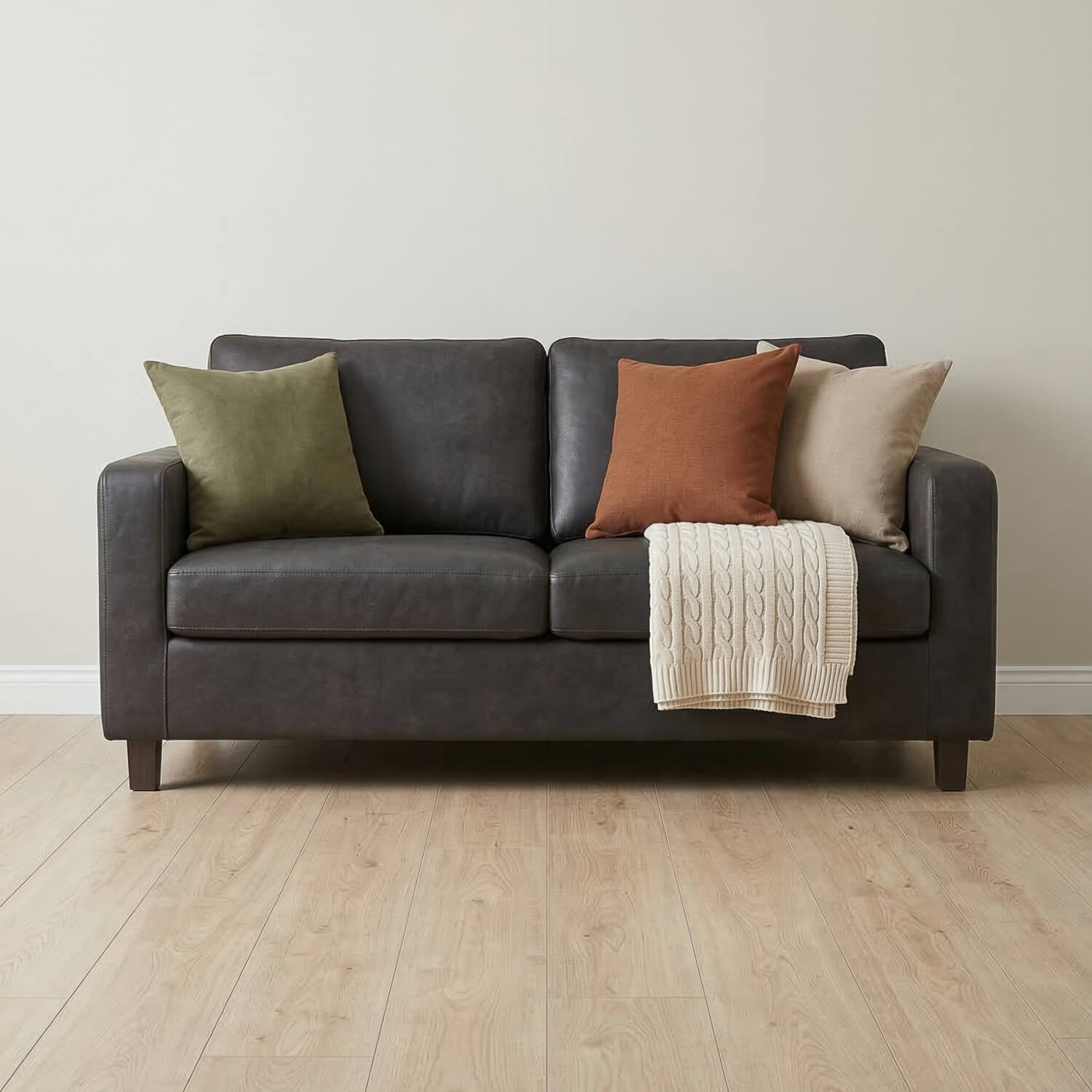 Luna Black 3 Seater Sofa