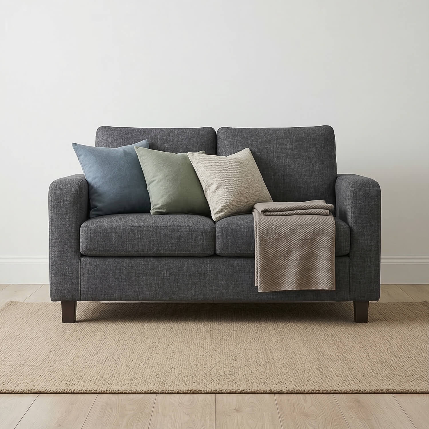 Luna Grey 2 Seater Sofa