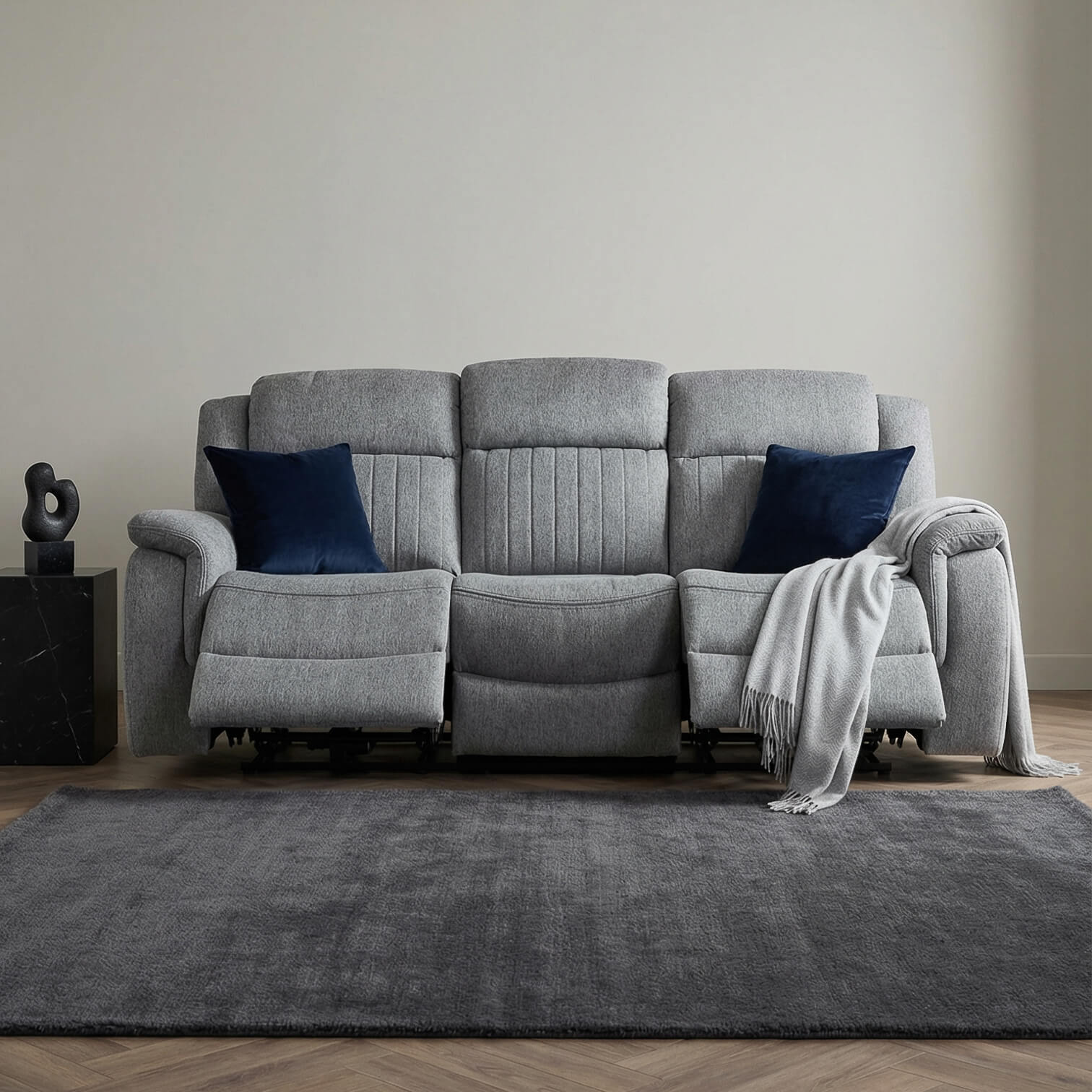Lydon Grey 3 Seater Power Recliner