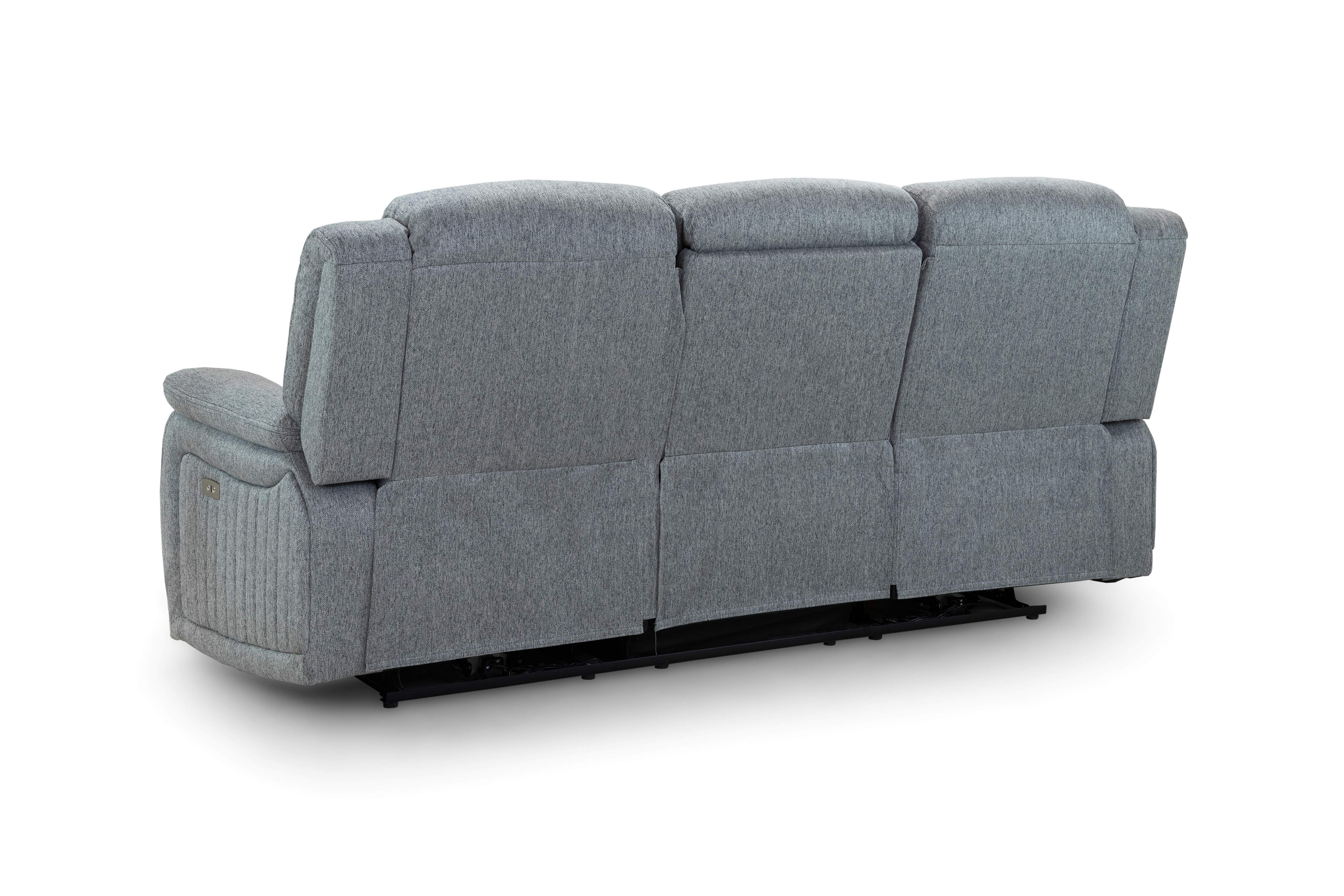 Lydon Grey 3 Seater Power Recliner