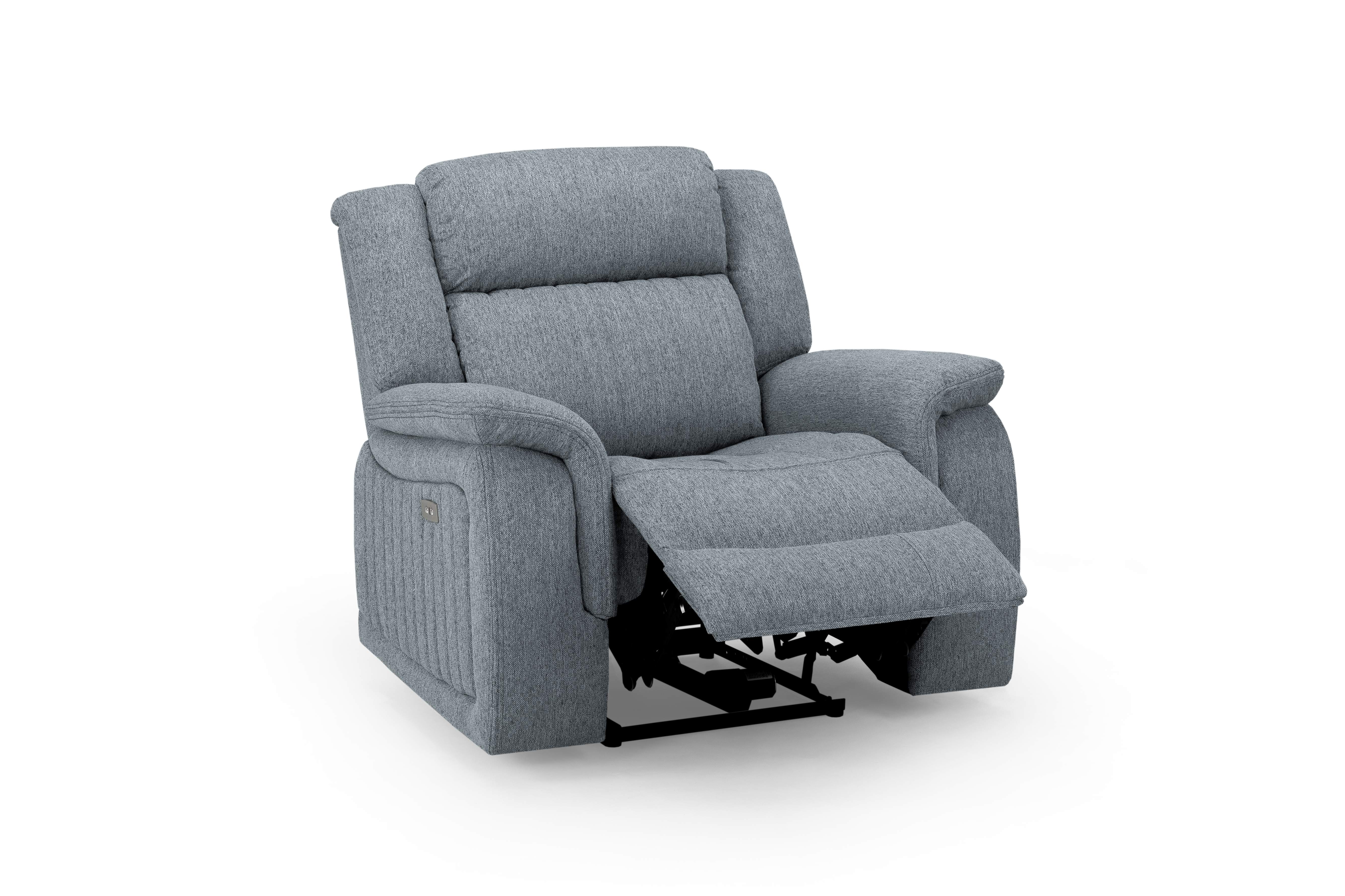 Lydon Grey Power Recliner Armchair
