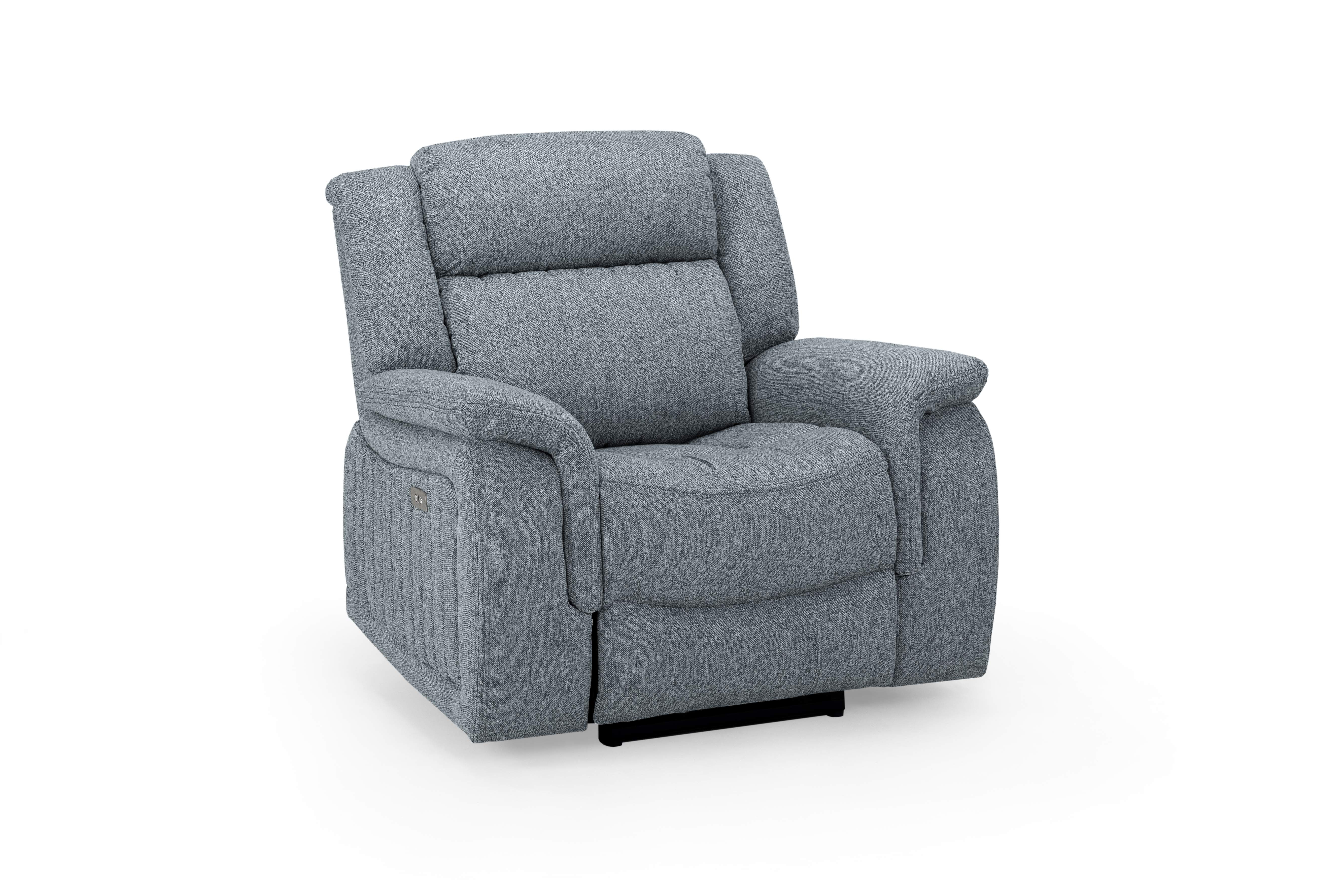Lydon Grey Power Recliner Armchair