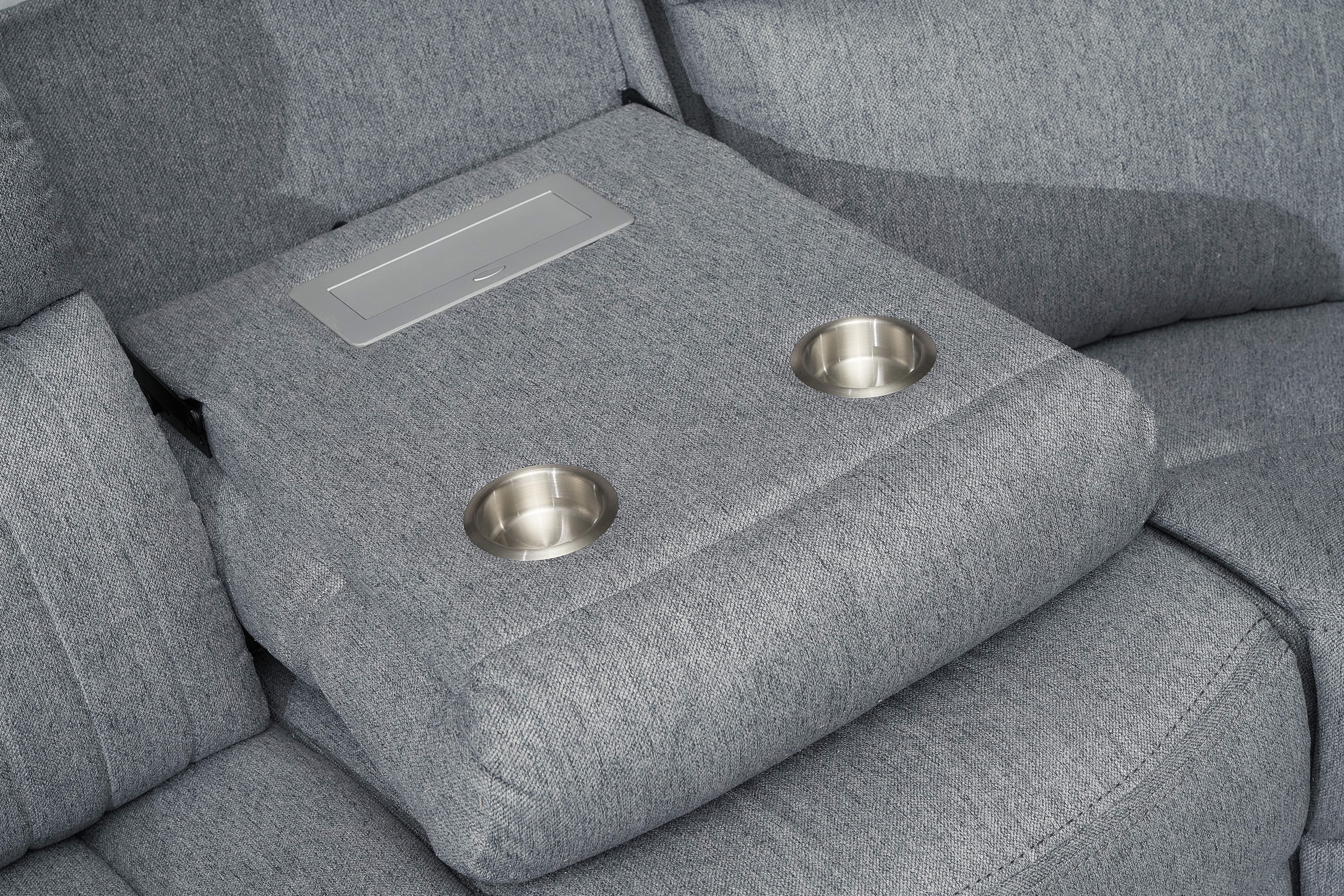 Lydon Grey Power Corner Recliner Sofa