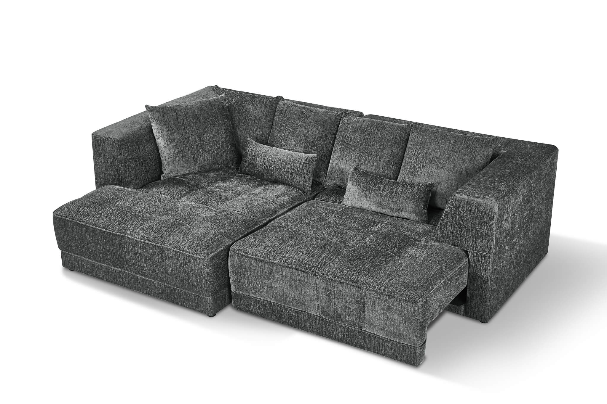 Magnus Grey Left Corner Power Slider Sofa Bed & Storage