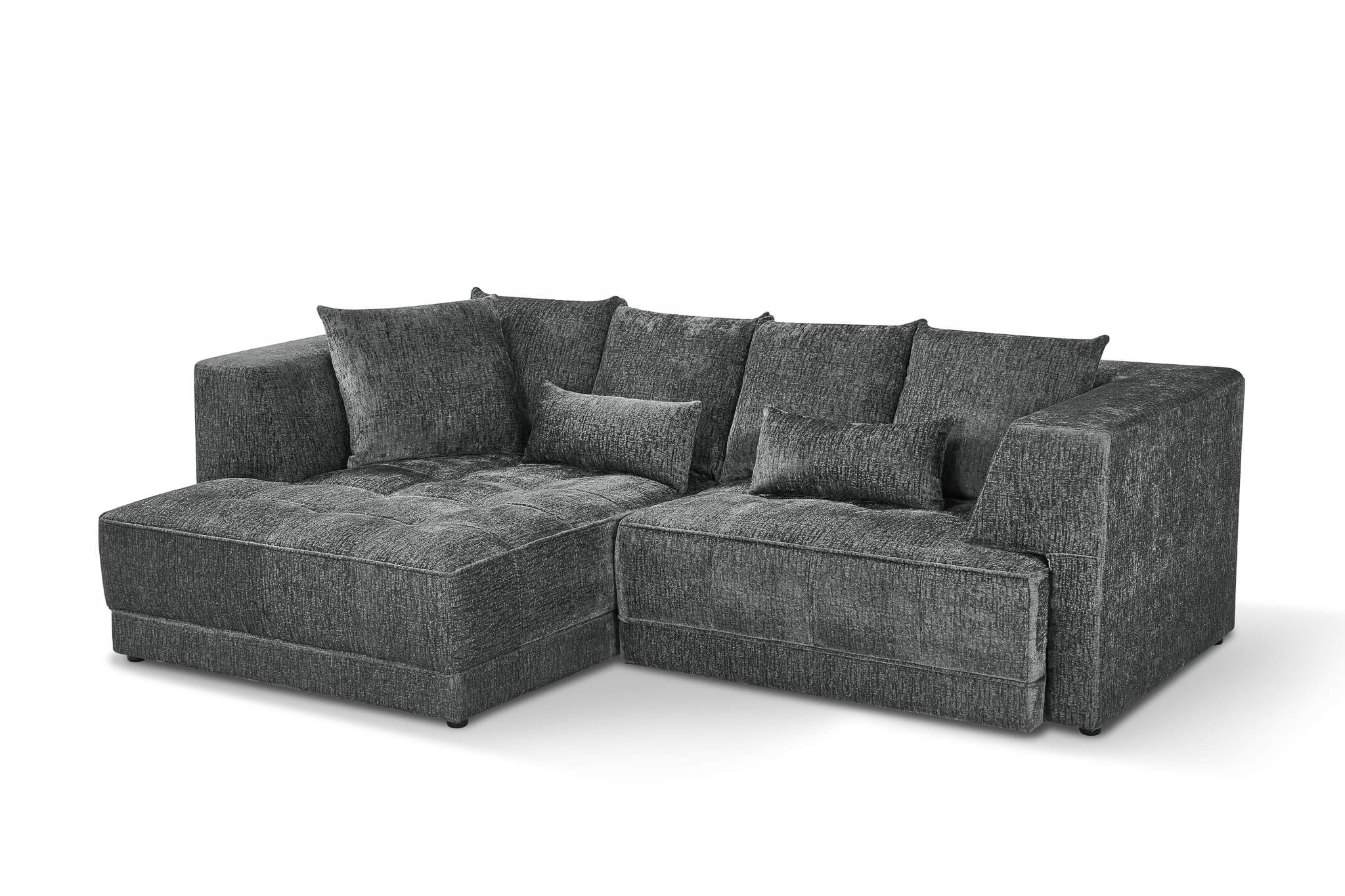 Magnus Grey Left Corner Power Slider Sofa Bed & Storage