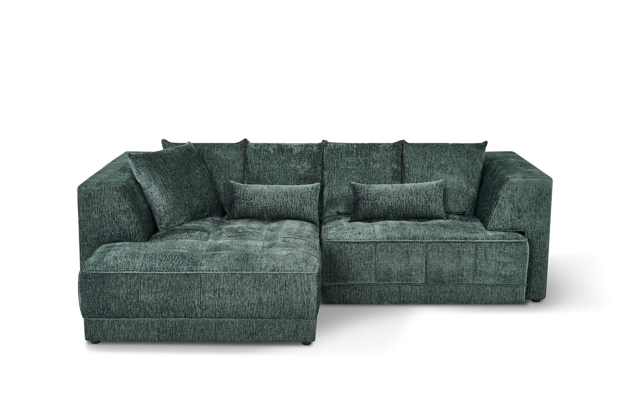 Magnus Green Left Corner Power Slider Sofa Bed & Storage