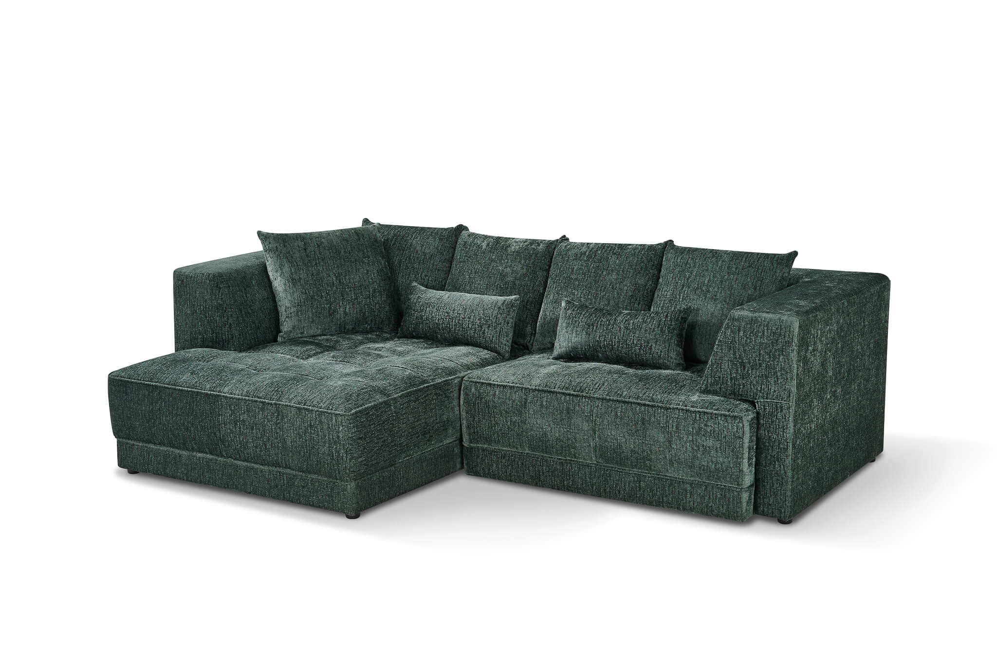 Magnus Green Left Corner Power Slider Sofa Bed & Storage