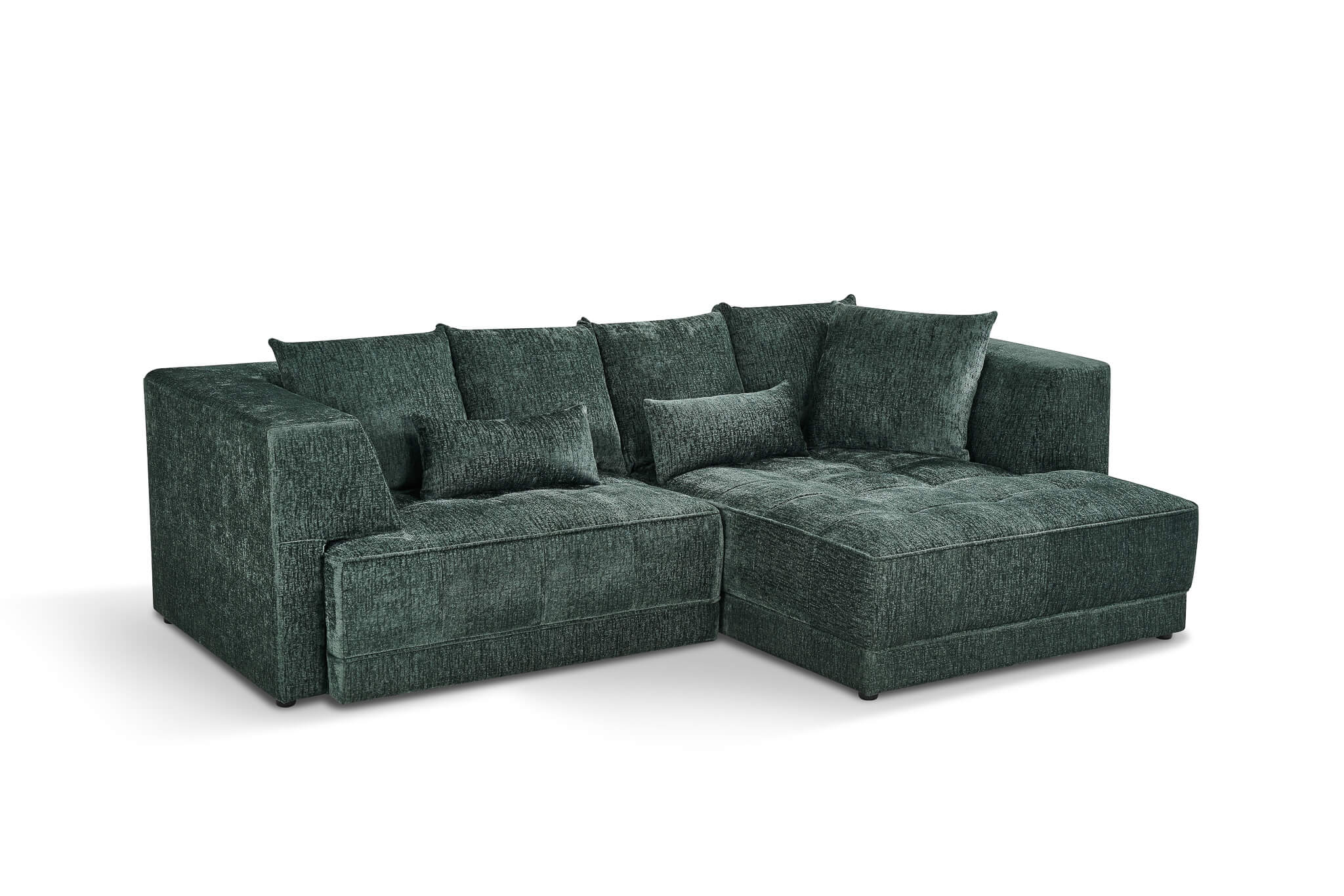 Magnus Green Right Corner Power Slider Sofa Bed & Storage