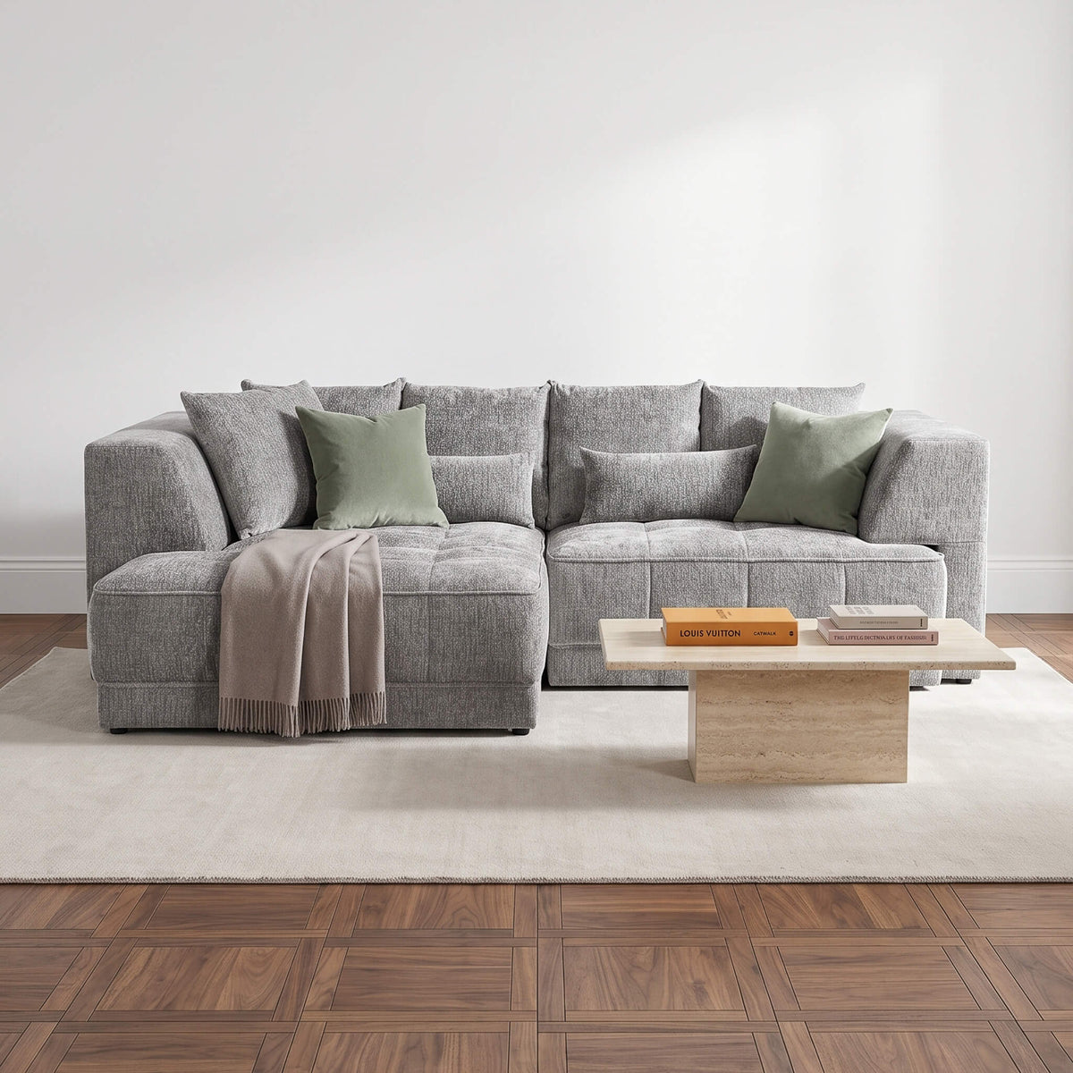 Magnus Grey Left Corner Power Slider Sofa Bed & Storage
