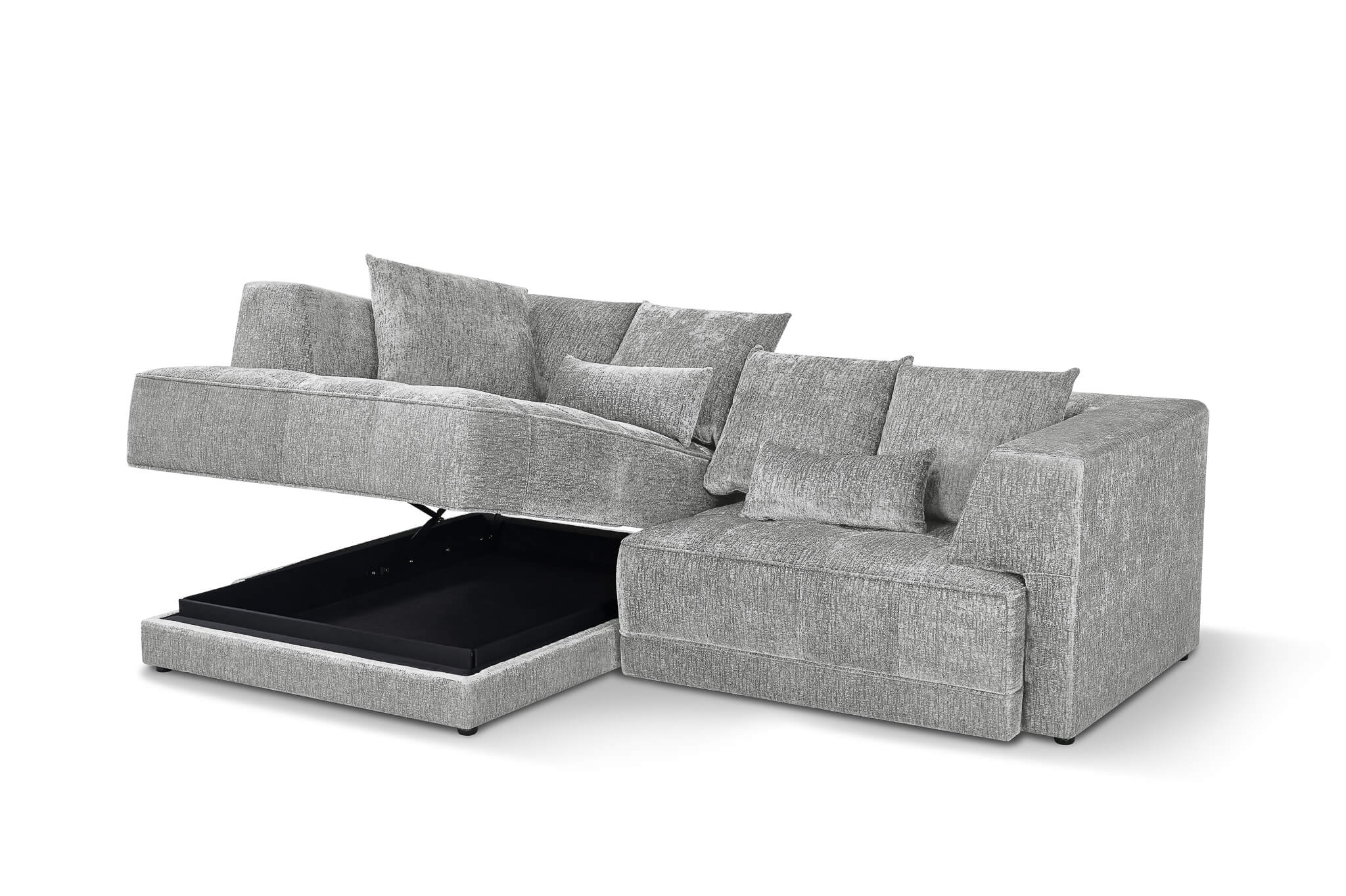 Magnus Grey Left Corner Power Slider Sofa Bed & Storage