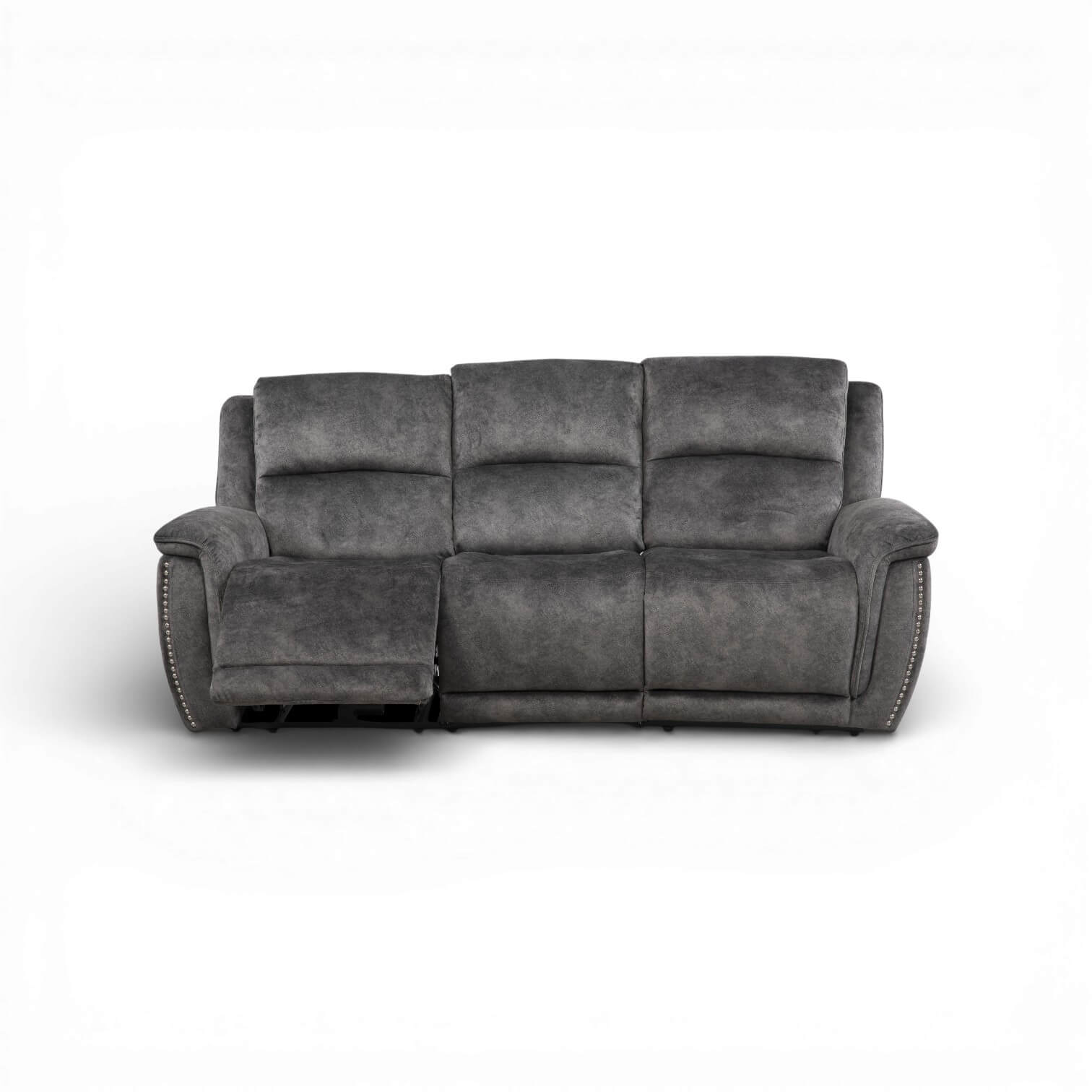 Majestik Grey 3 Seater Power Recliner Sofa