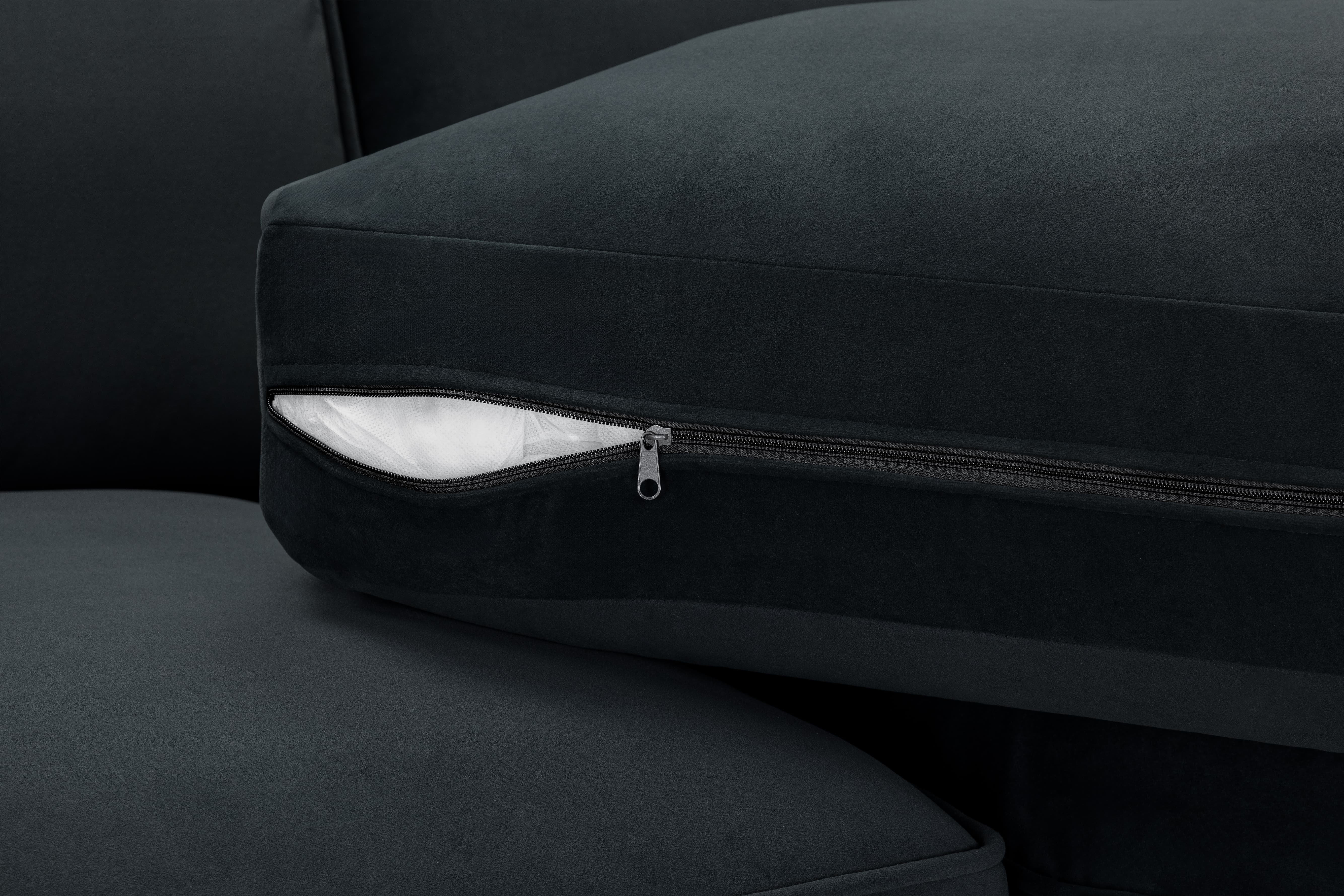 Marvelle Black U Shape Corner Sofa