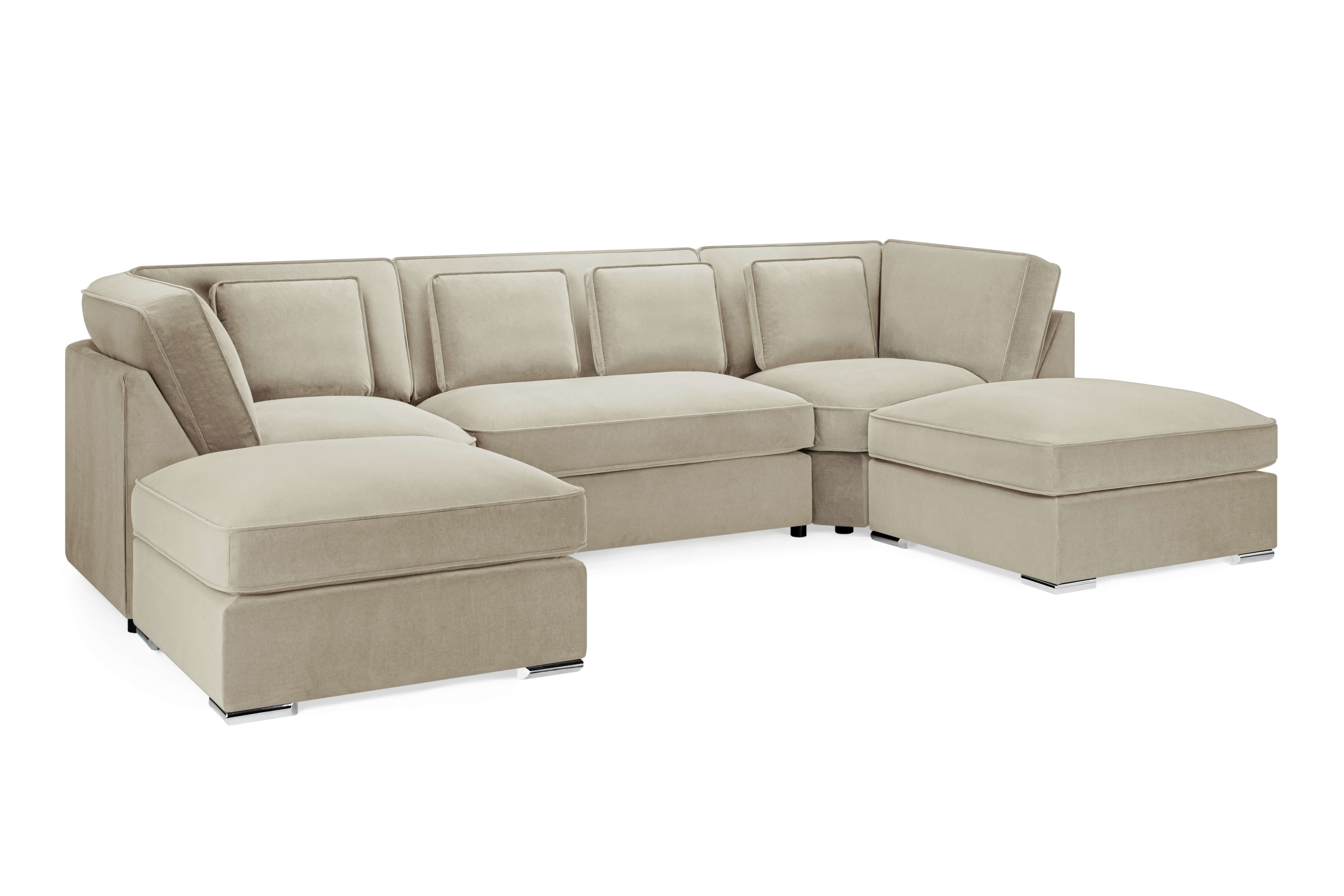 Marvelle Beige U Shape Corner Sofa