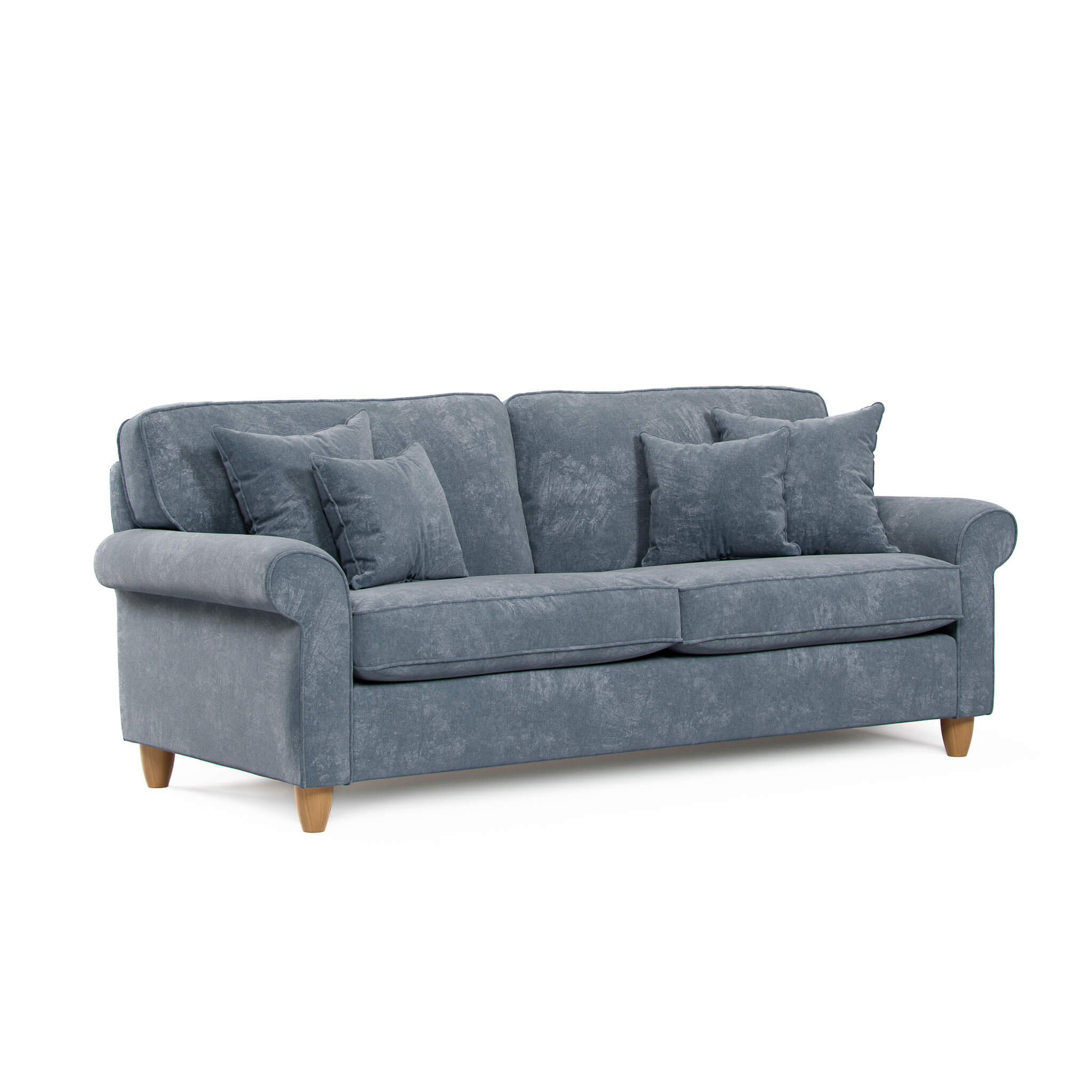Mary Blue 4 Seater Sofa