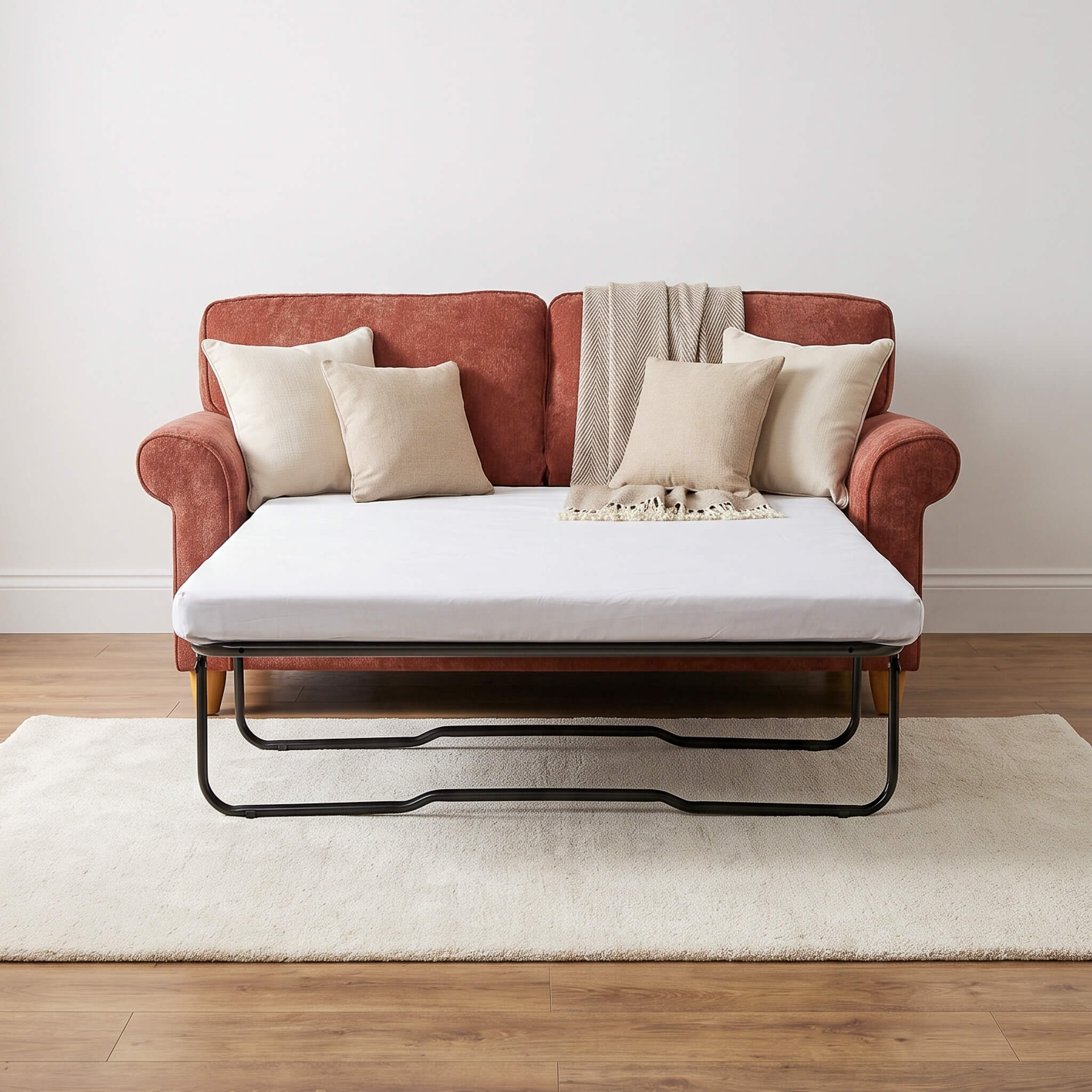 Mary Red 2 Seater Sofa Bed
