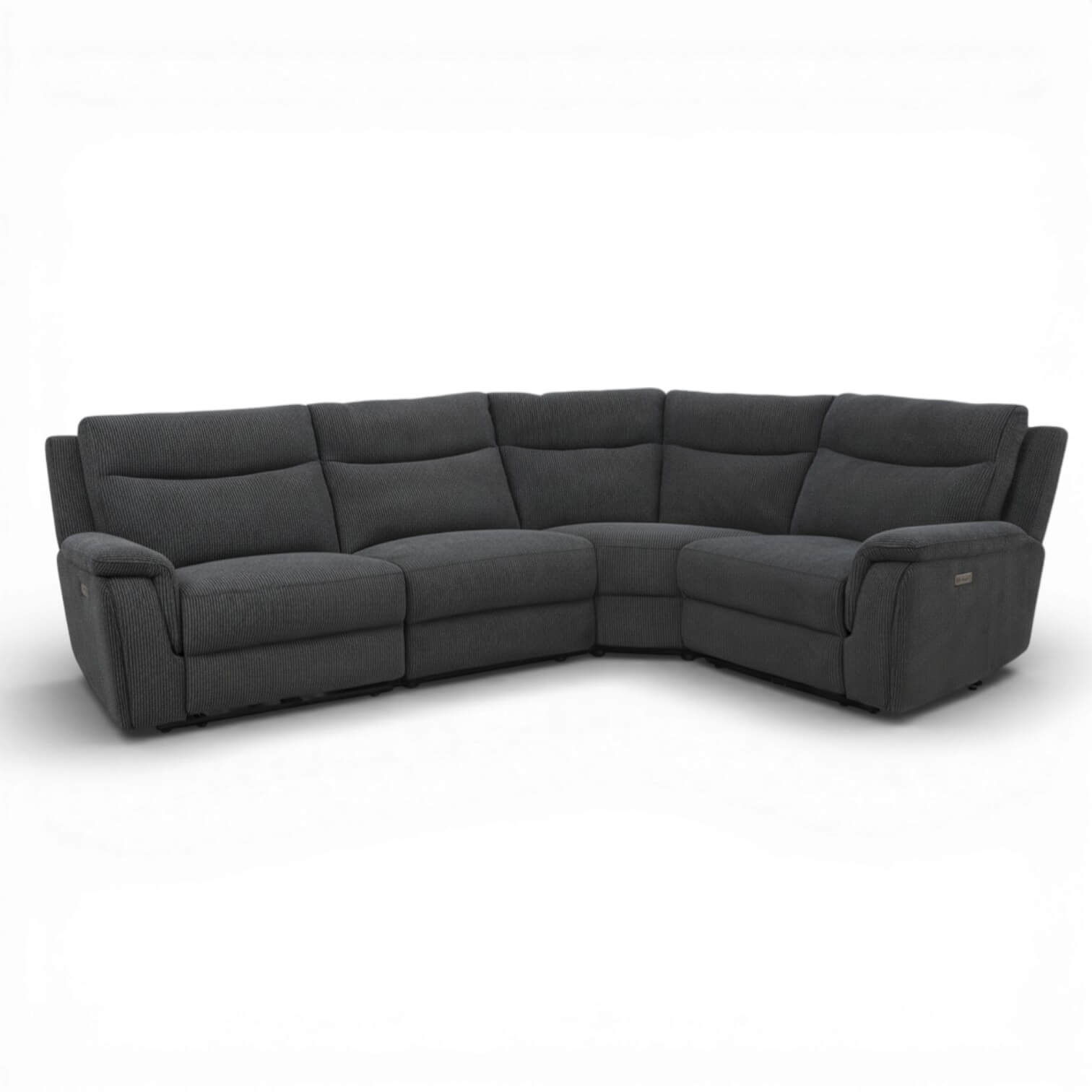 Maverick Black Power Corner Recliner Sofa
