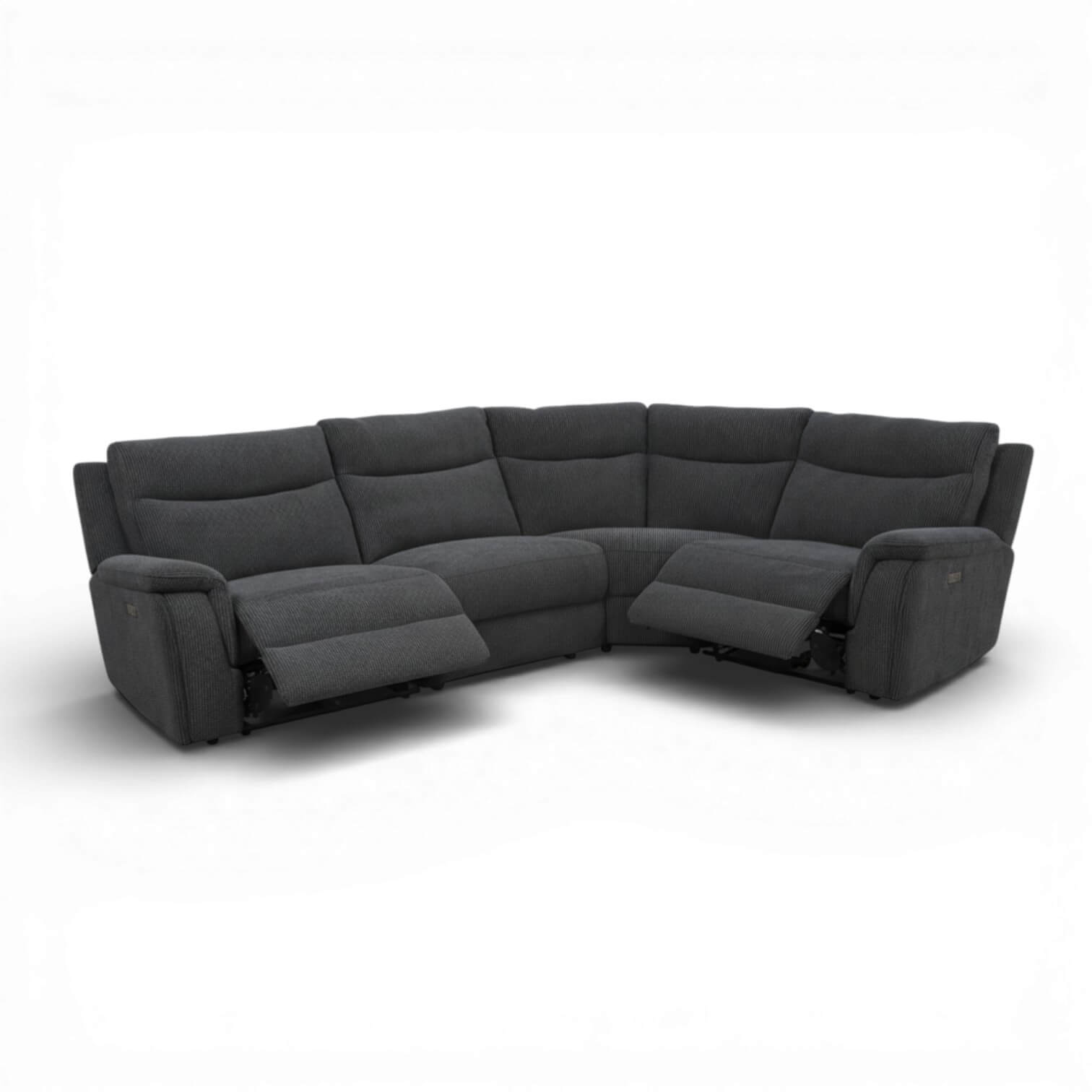 Maverick Black Power Corner Recliner Sofa