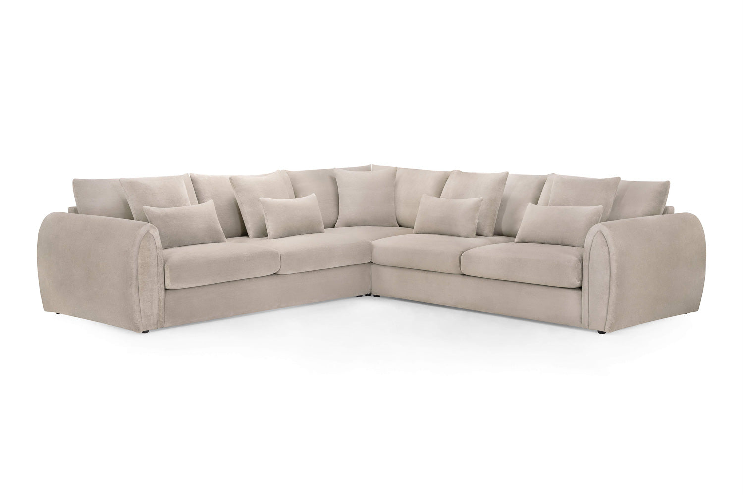 Mira Brown Double Corner Sofa