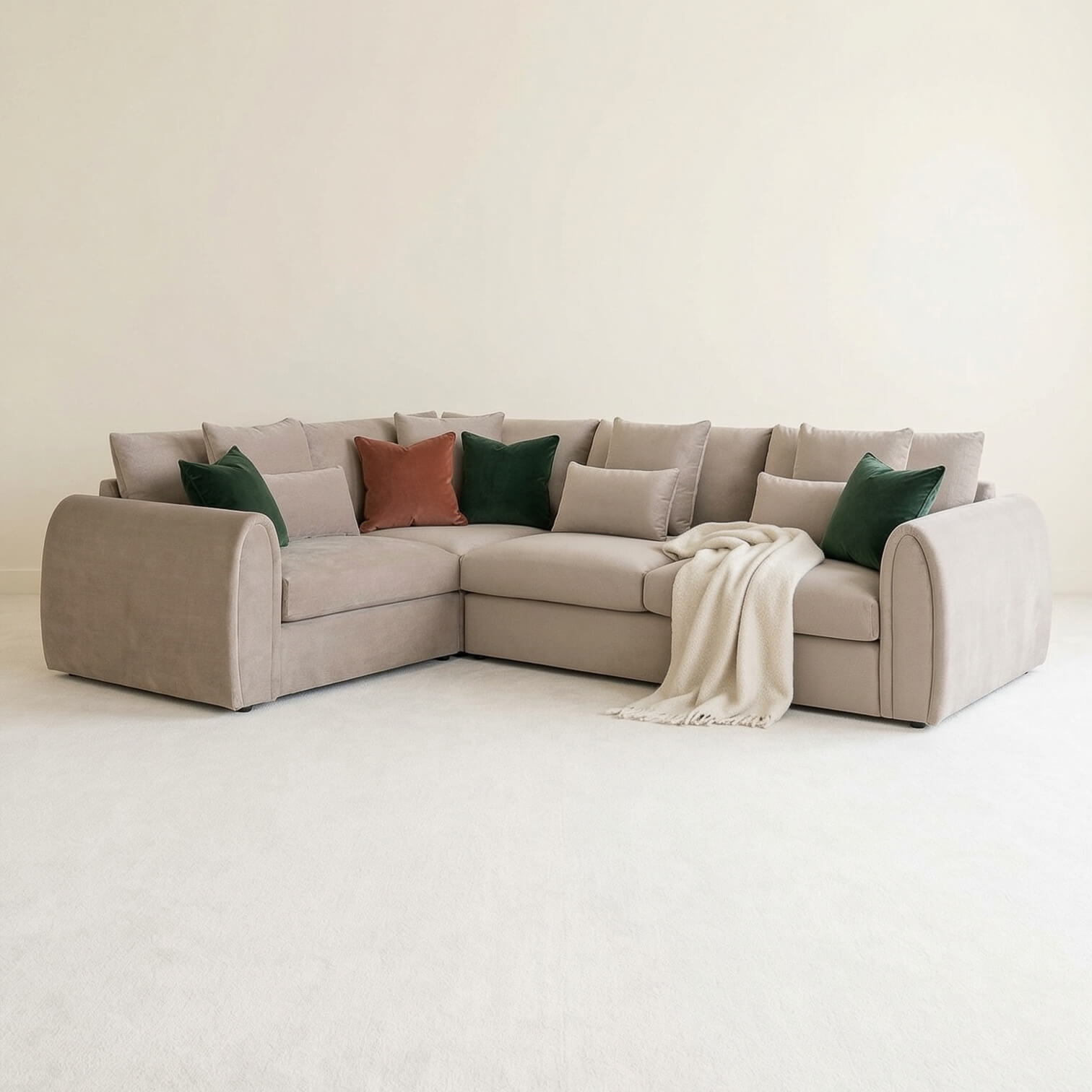 Mira Brown Left Corner Sofa