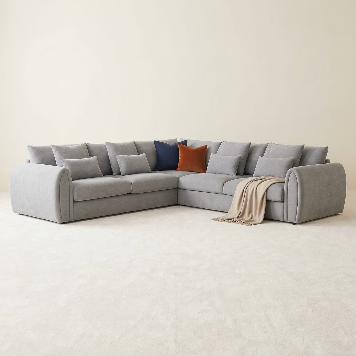 Mira Grey Double Corner Sofa