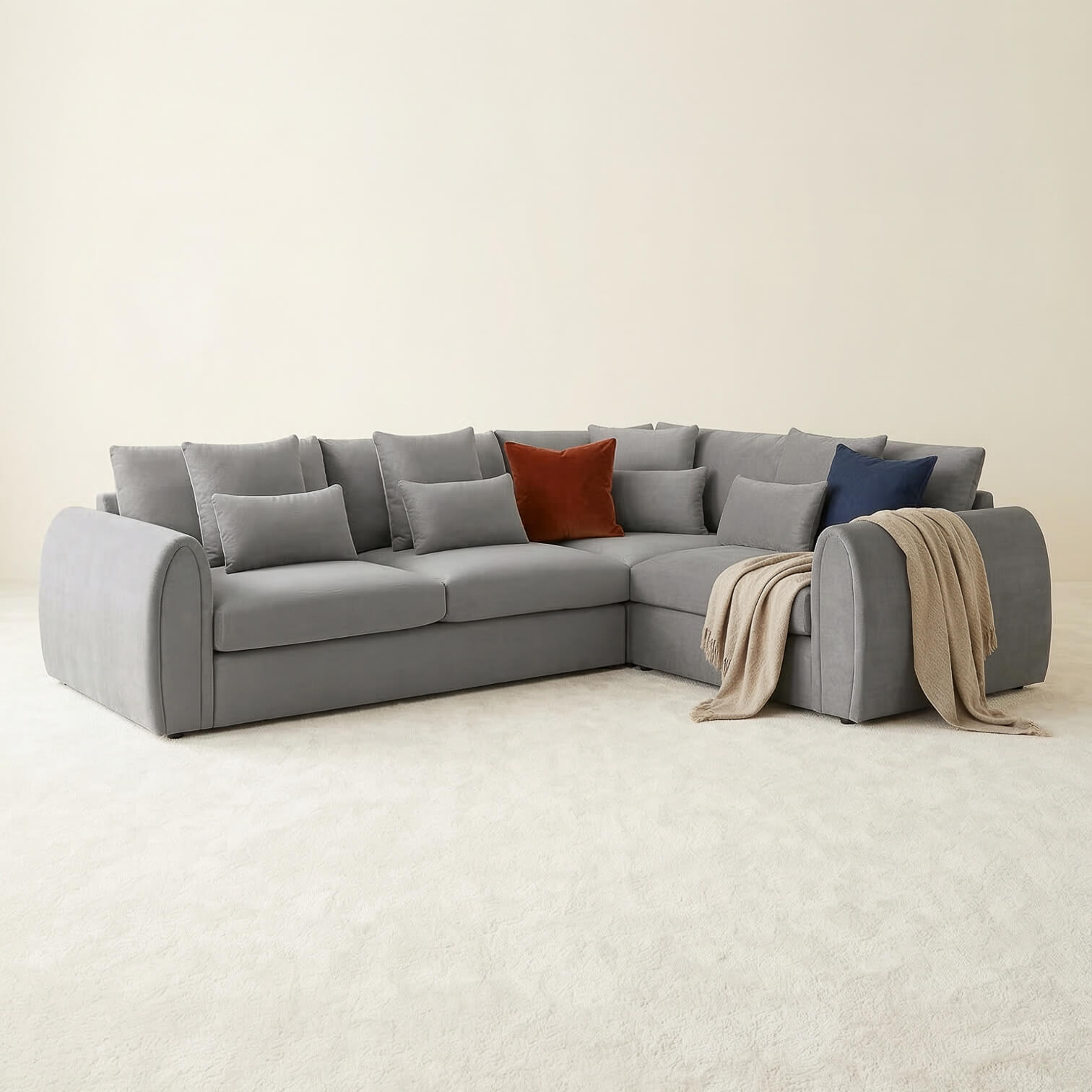 Mira Grey Right Corner Sofa