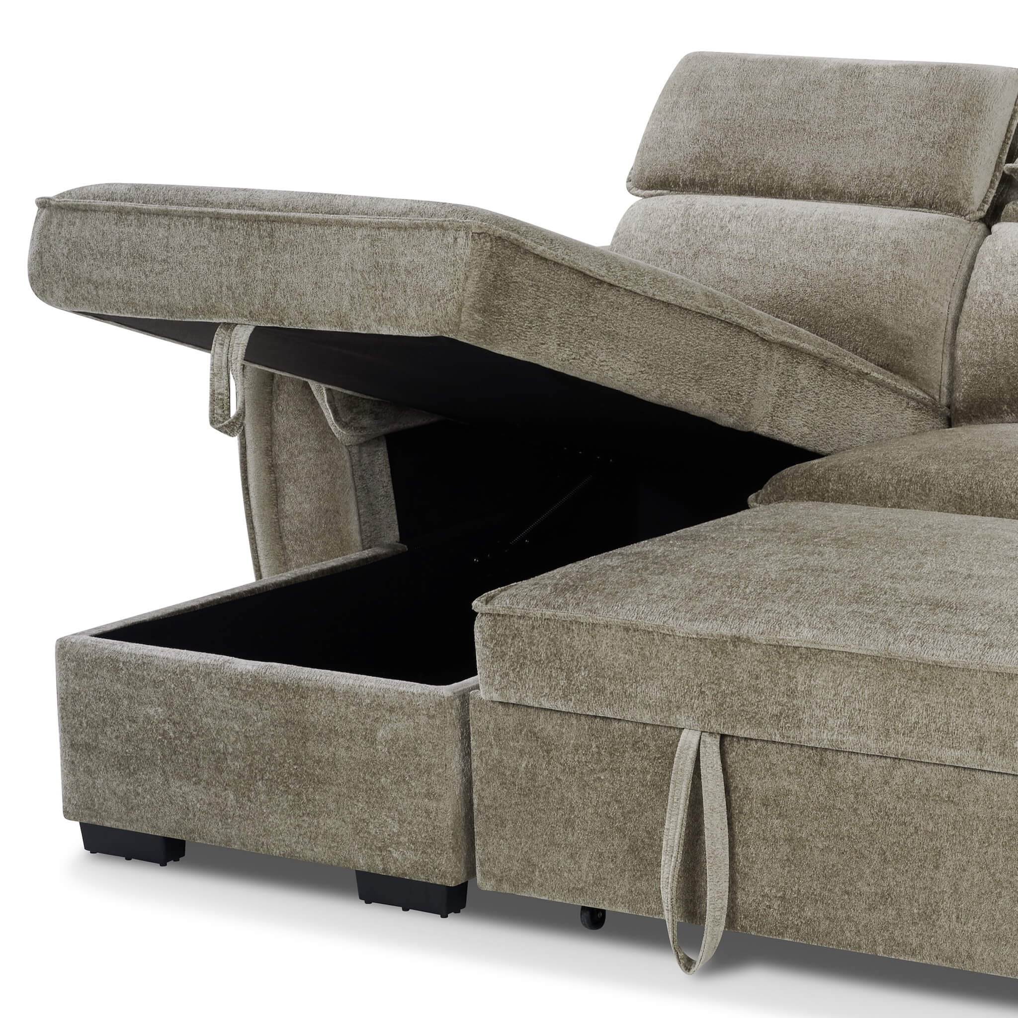 Montrose Taupe Universal Corner Sofa Bed