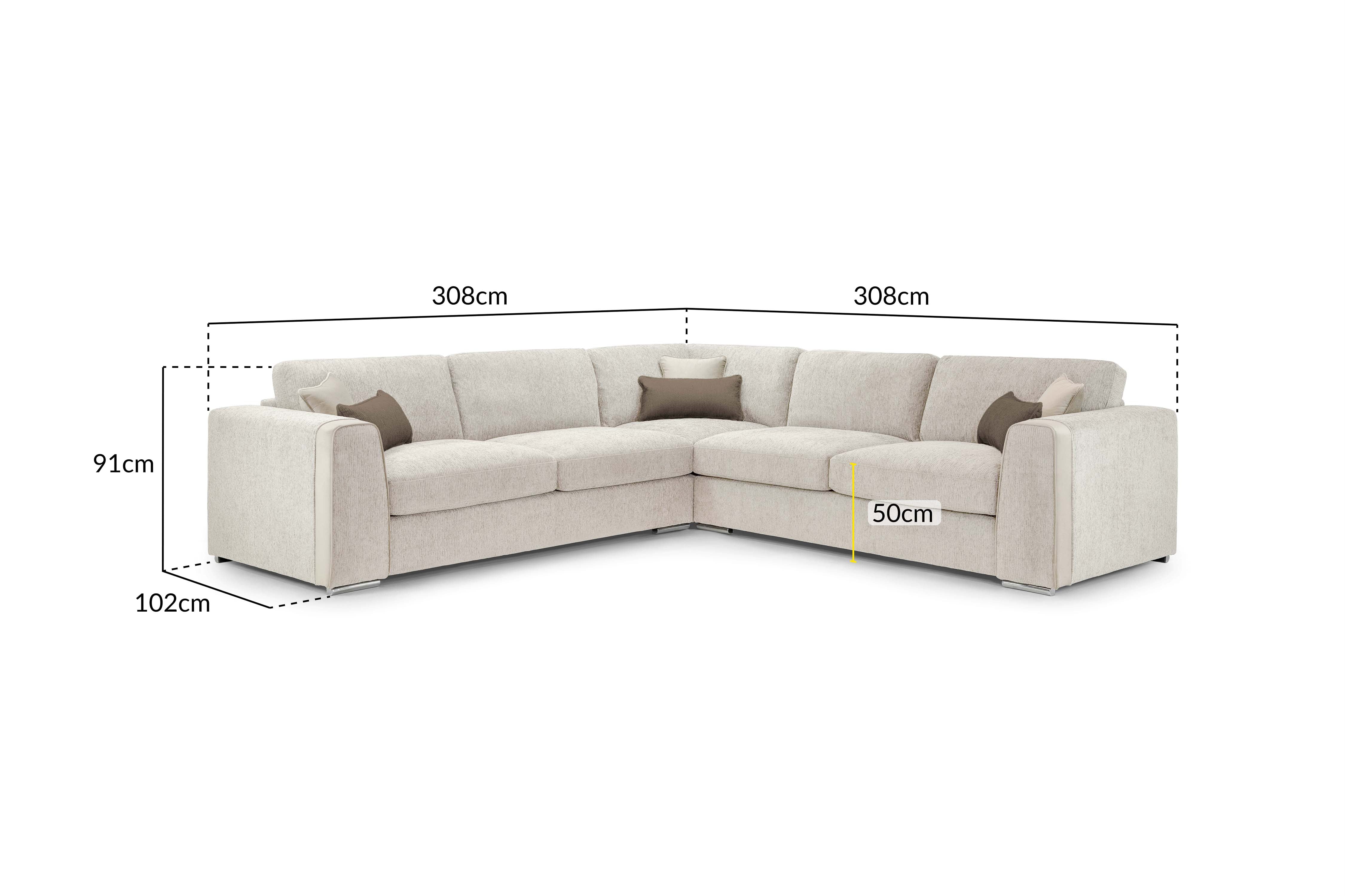 Narela Beige Double Corner Sofa