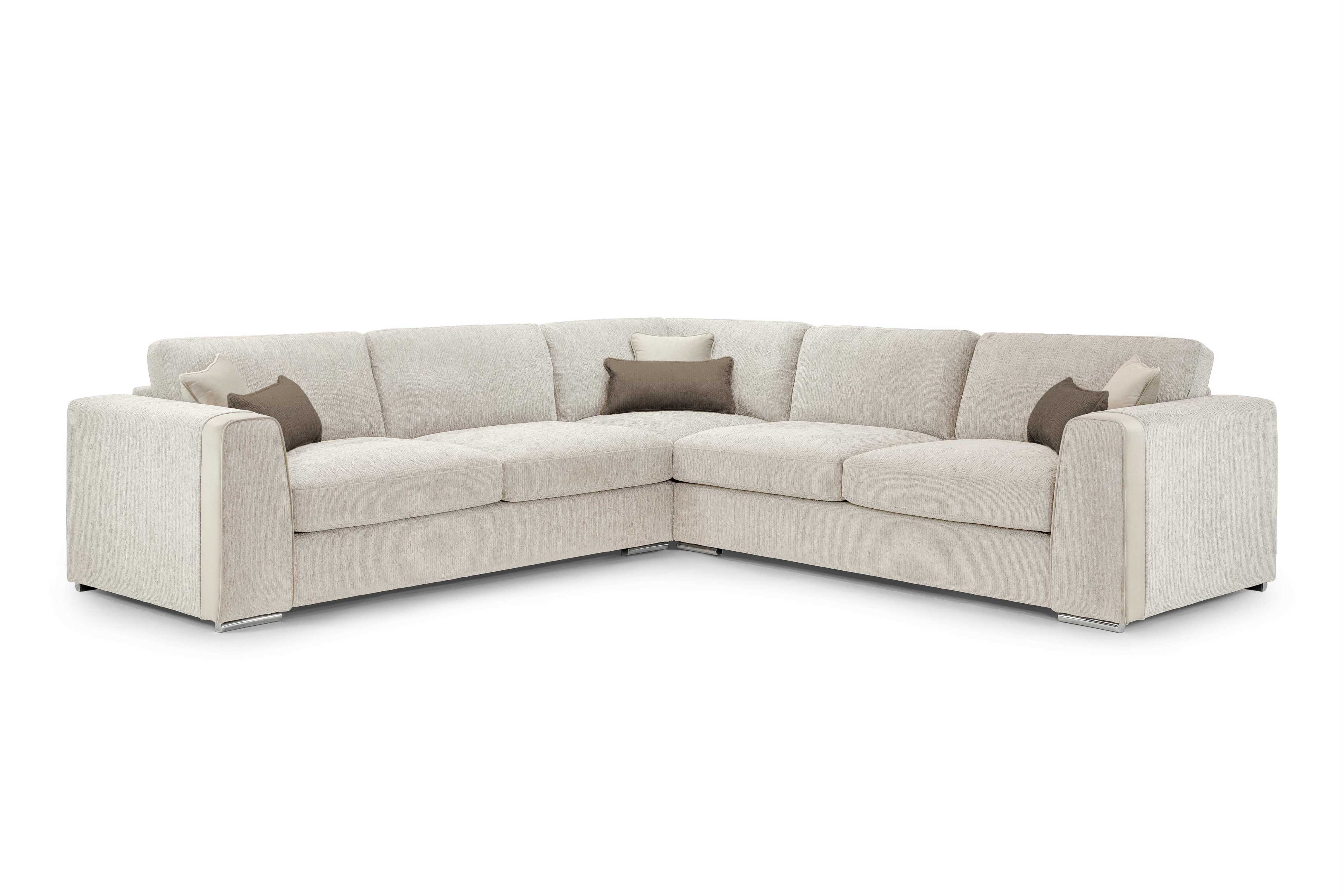 Narela Beige Double Corner Sofa