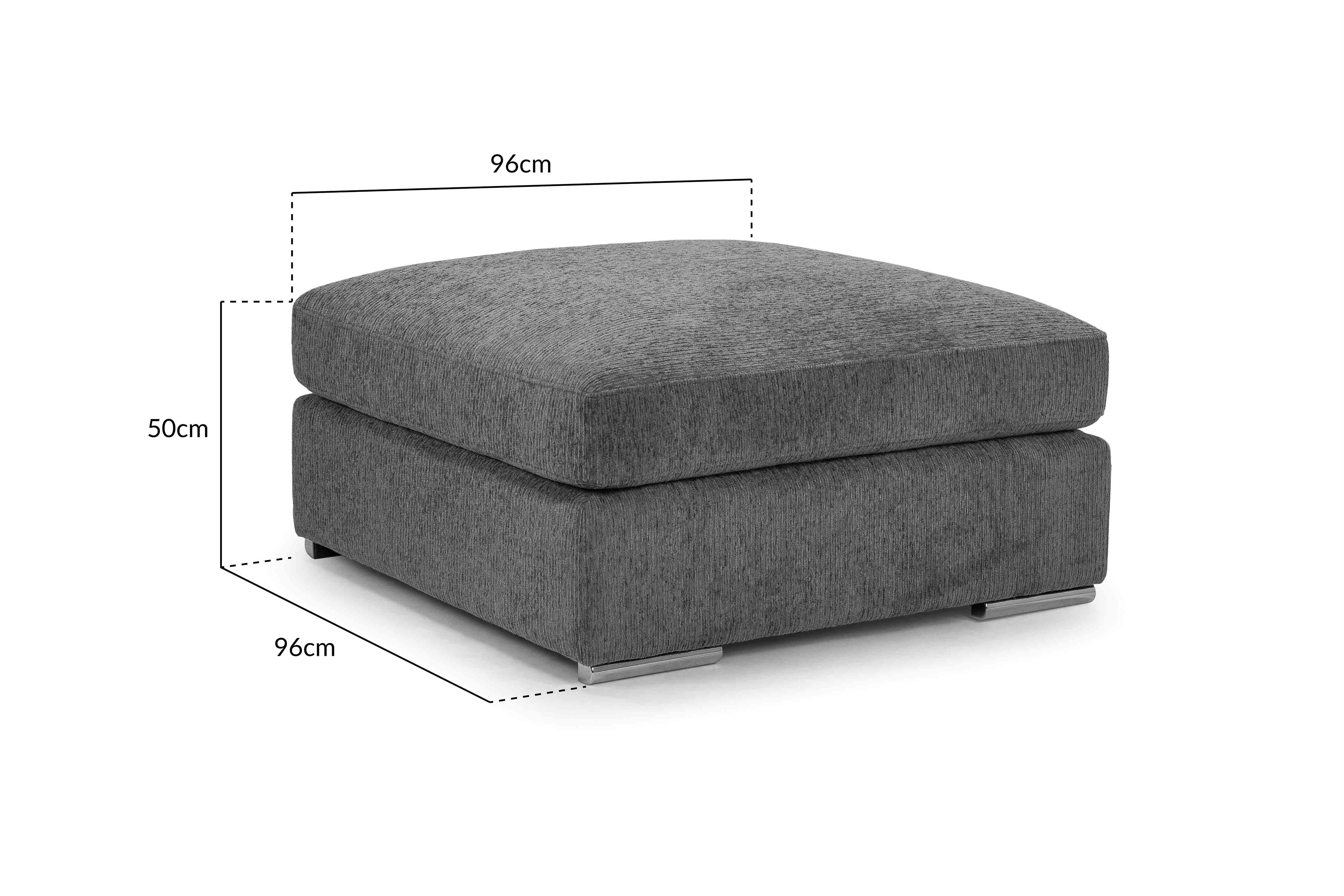 Narela Grey Footstool