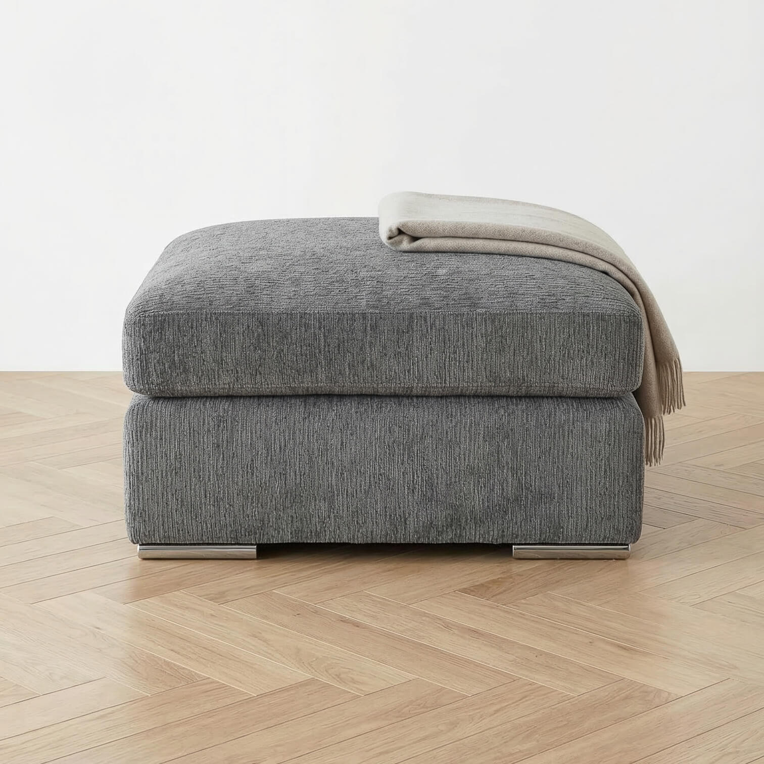 Narela Grey Footstool