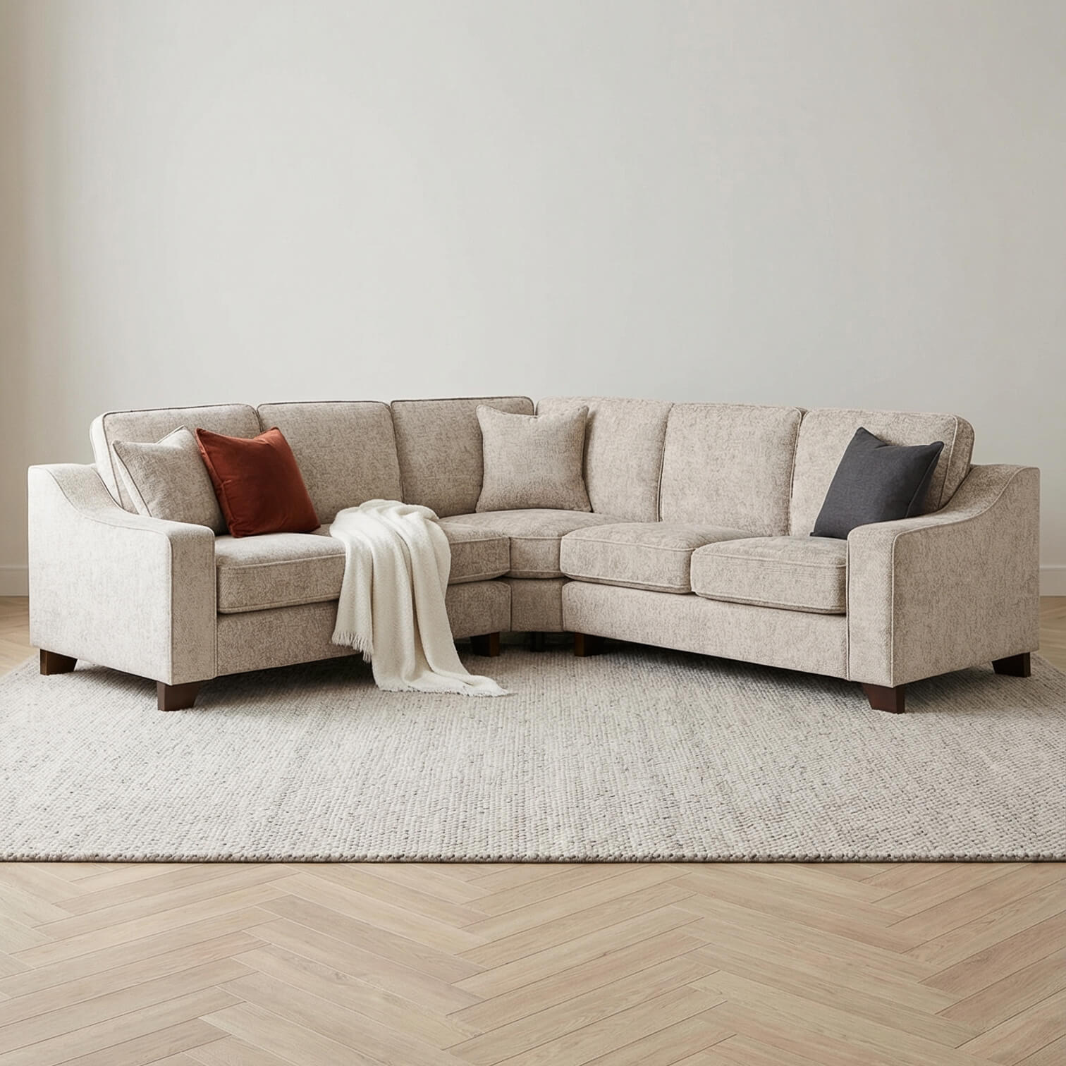 Nebra Beige Double Corner Sofa