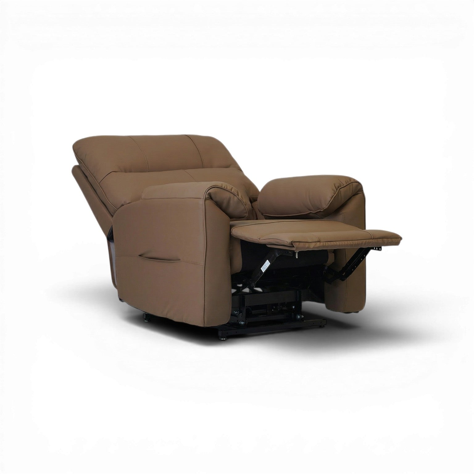 Novar Brown Heat & Massage Power Riser Recliner Armchair