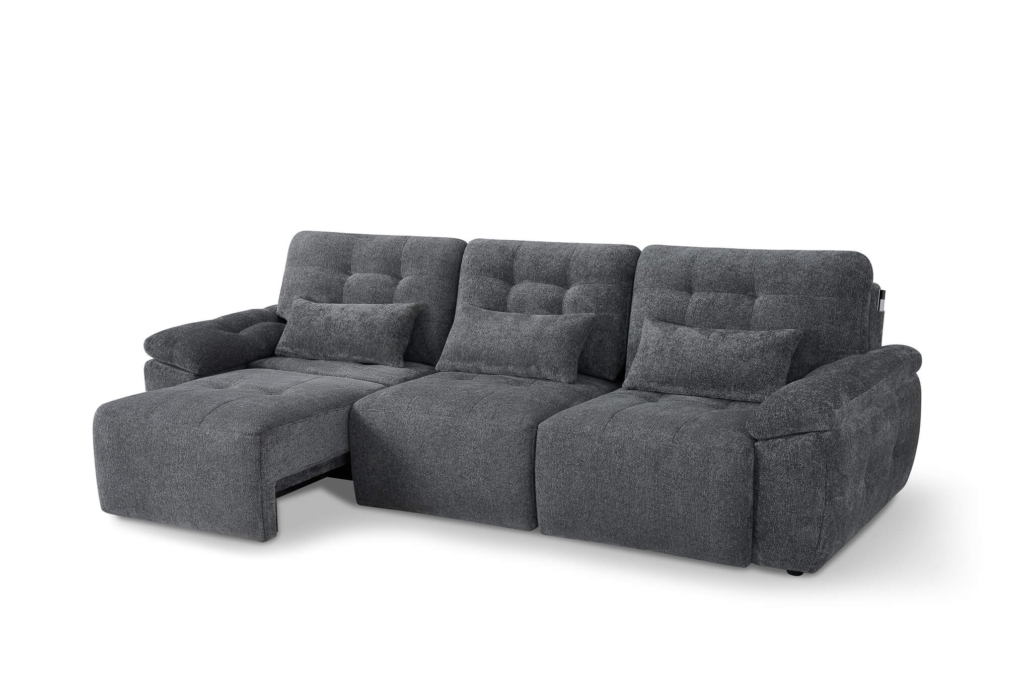 Rio Grey 3 Seater Power Slider Sofa Bed