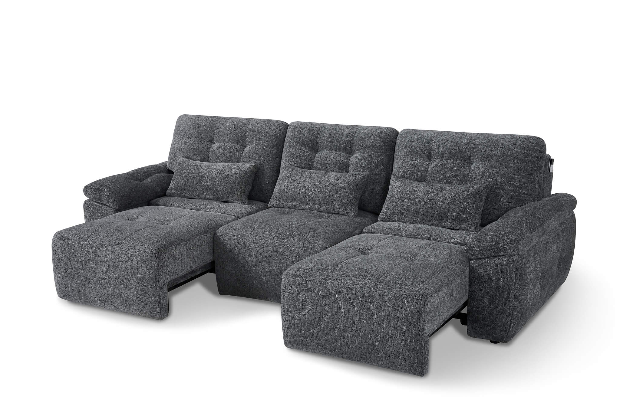 Rio Grey 3 Seater Power Slider Sofa Bed
