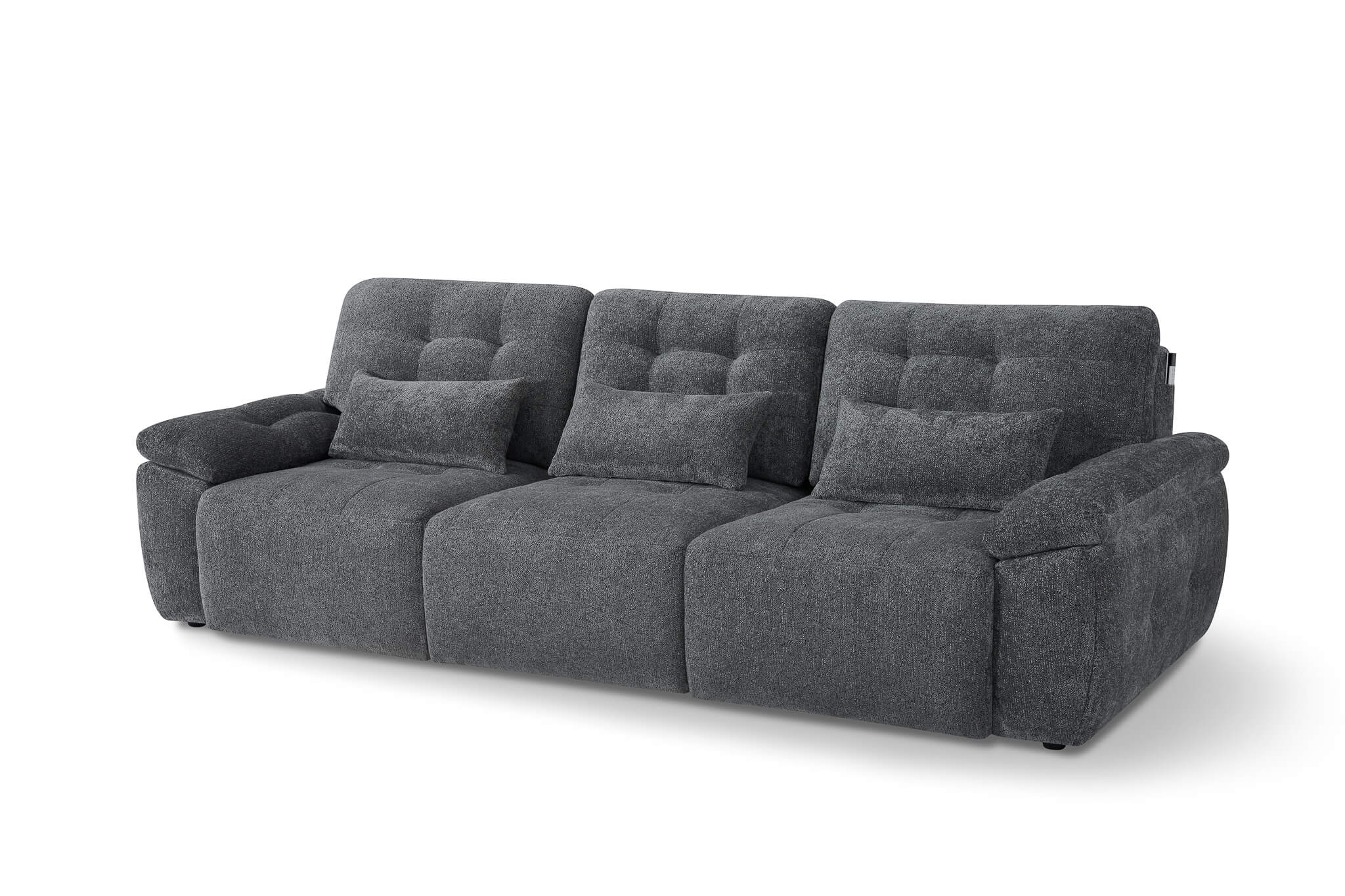 Rio Grey 3 Seater Power Slider Sofa Bed